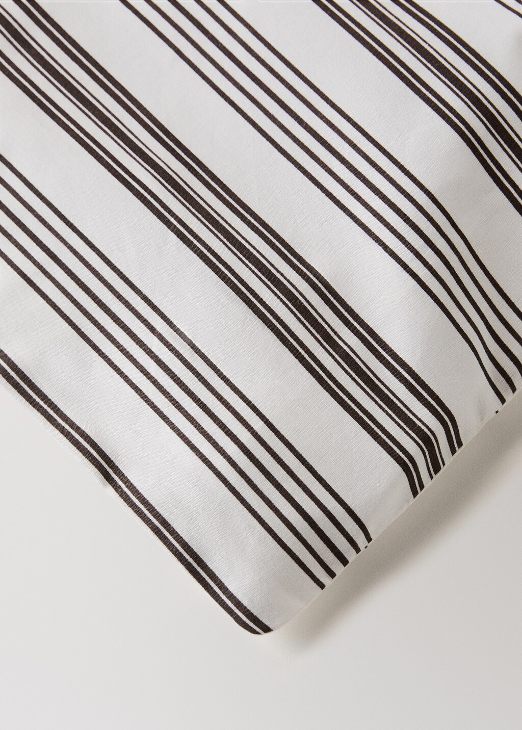Reversible striped cotton duvet cover for cm bed