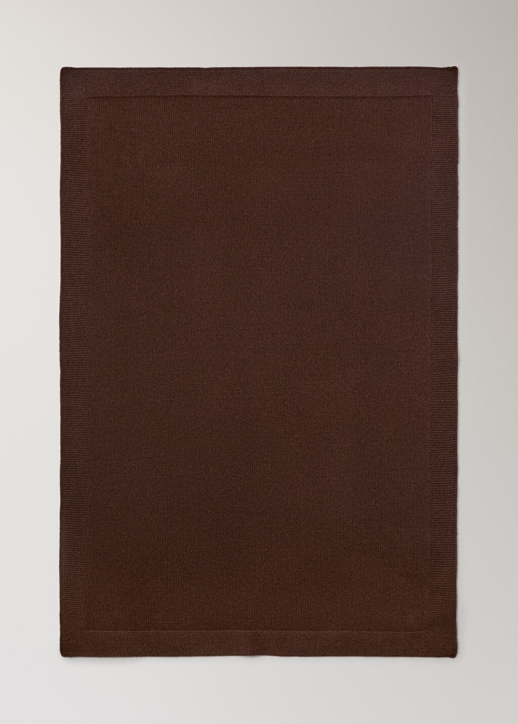 Wool striped children’s blanket with lace pattern