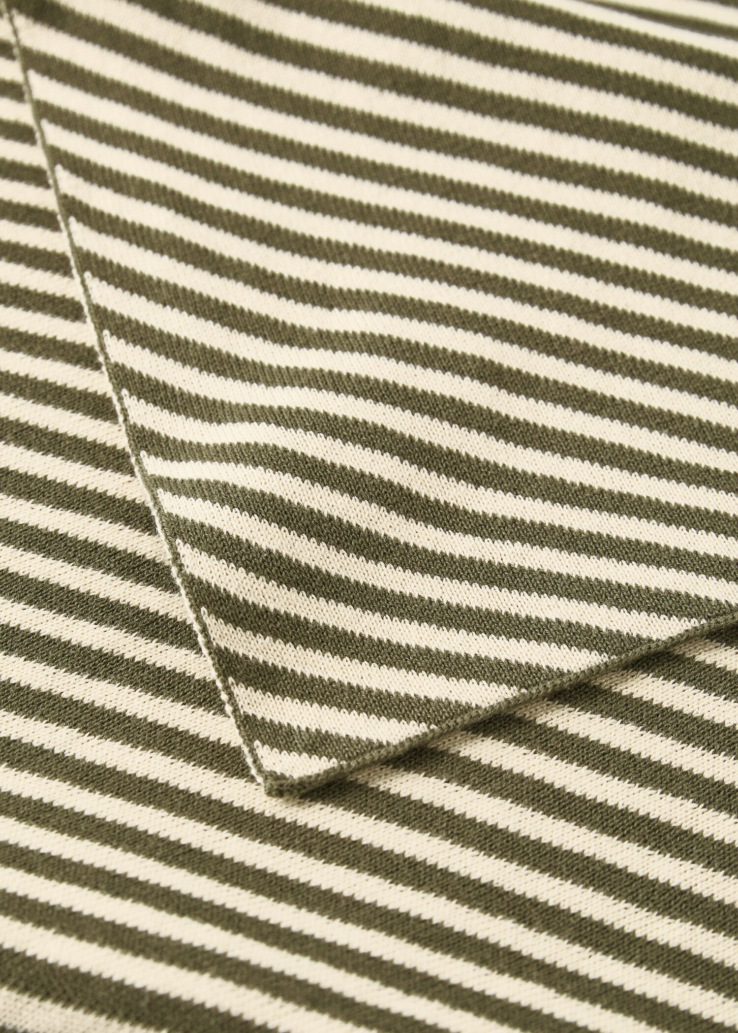 Couverture enfant coton à rayures bicolore - Détail de l'article 1