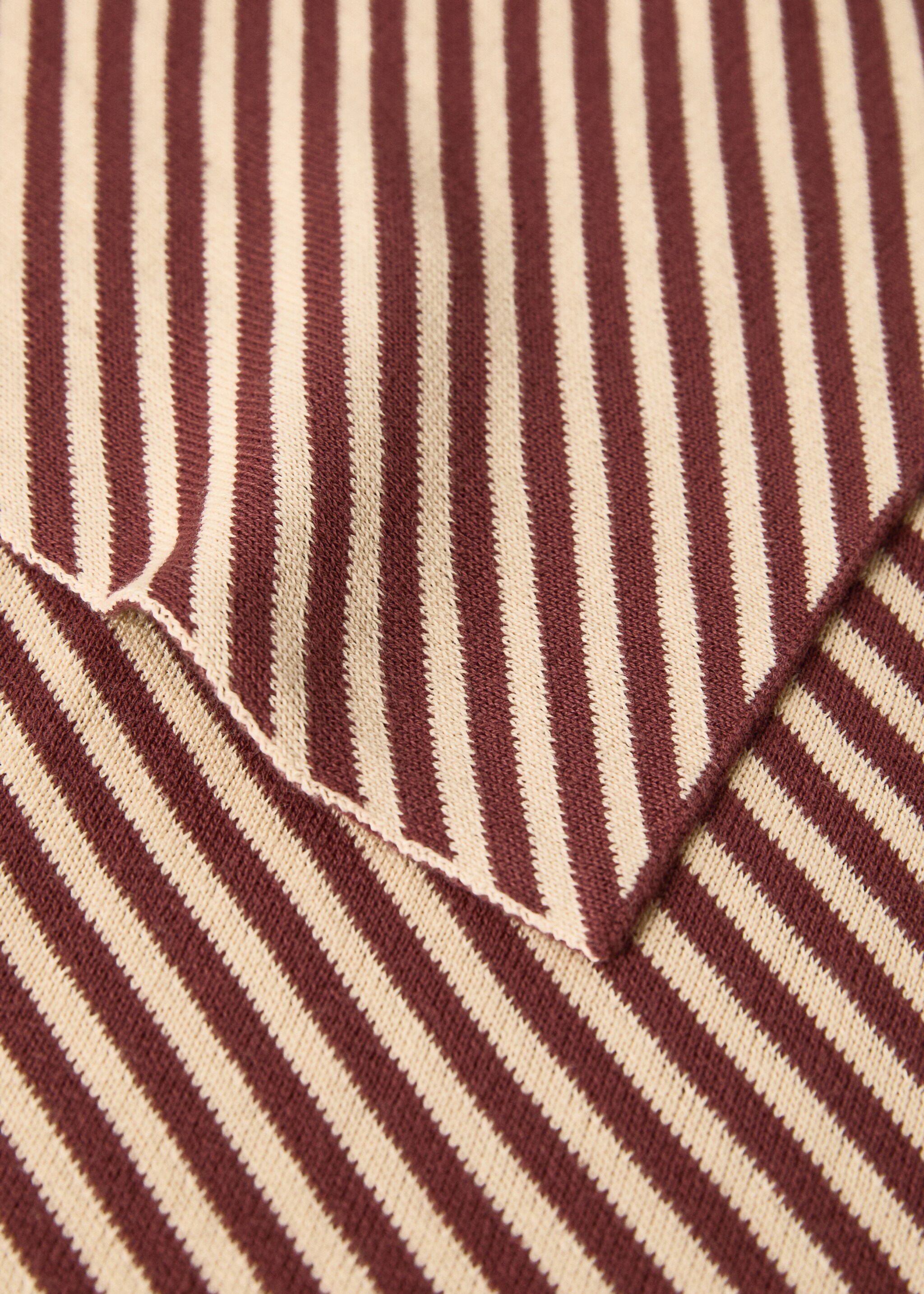 Couverture enfant coton à rayures bicolore - Détail de l'article 1, Rouge foncé. Ref: 17053822-00.