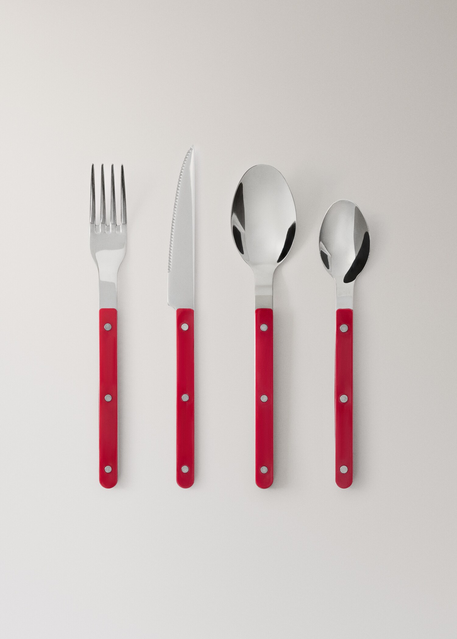 Stainless steel cutlery set with resin handles - Article without model