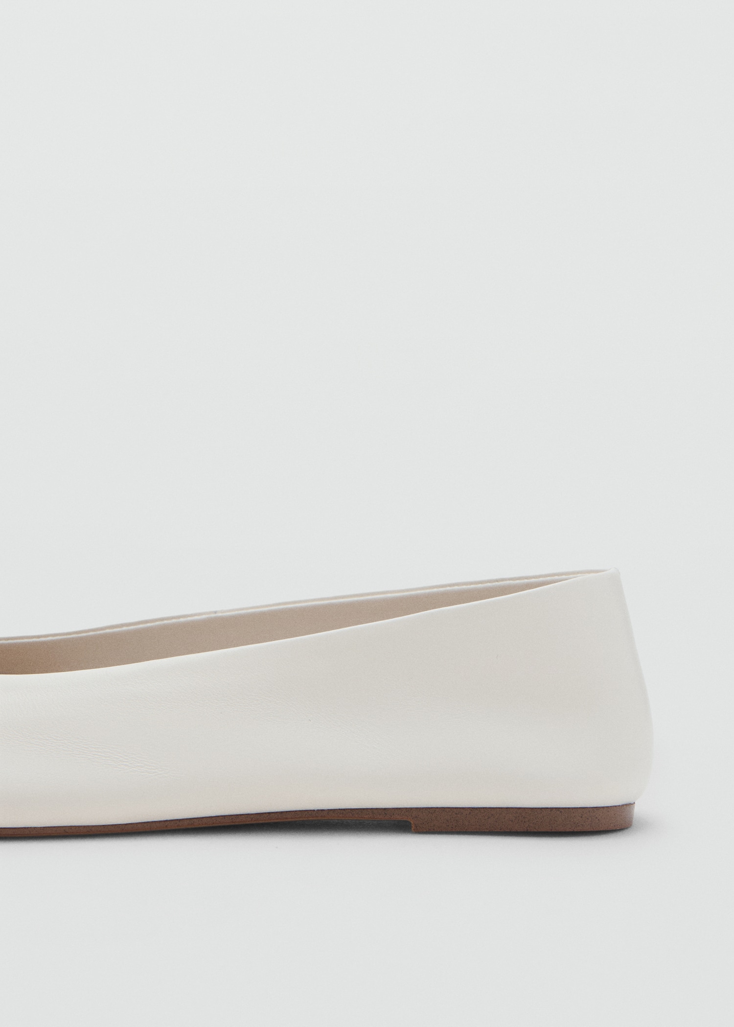 Leather ballet flats - Women | MANGO USA
