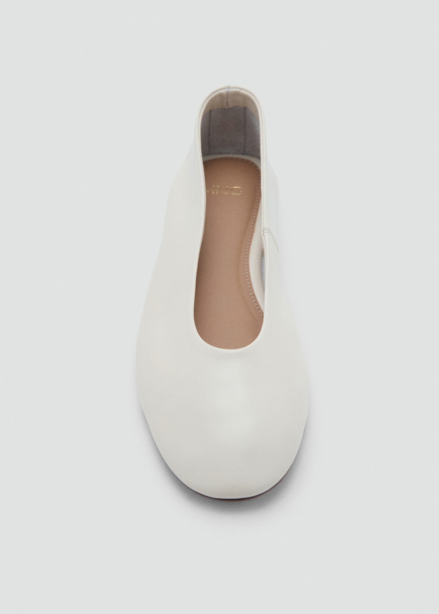 Leather ballet flats - Women | MANGO USA