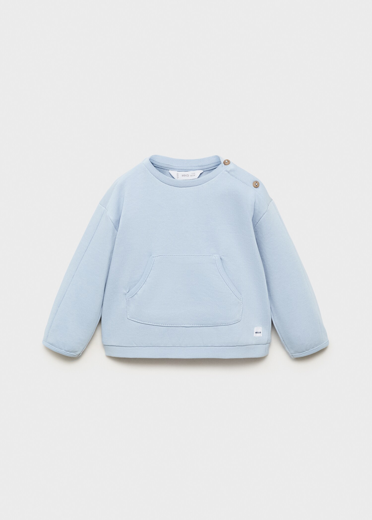 Buttoned cotton sweatshirt - Товар без моделі
