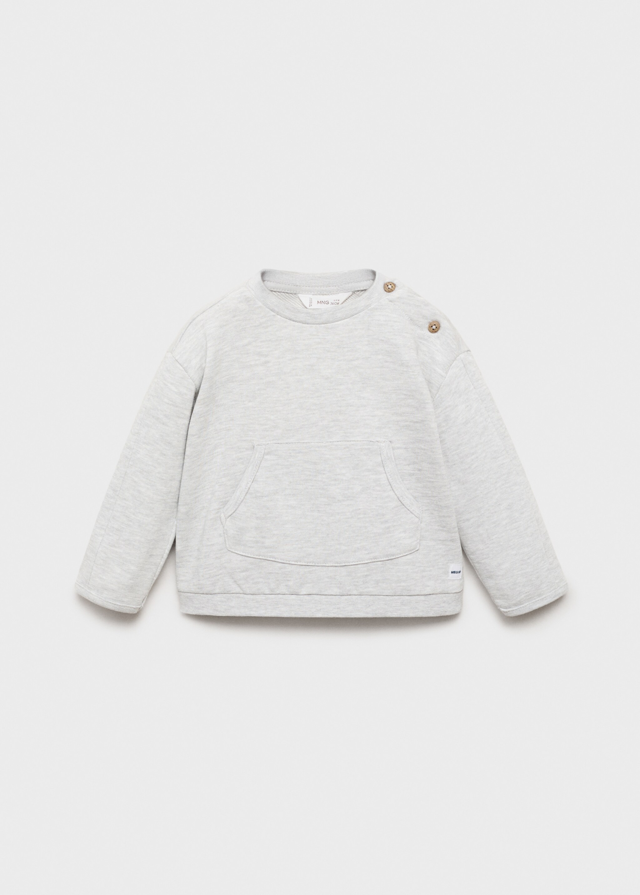 Sweatshirt aus Baumwolle mit Knöpfen - Artikel ohne Model