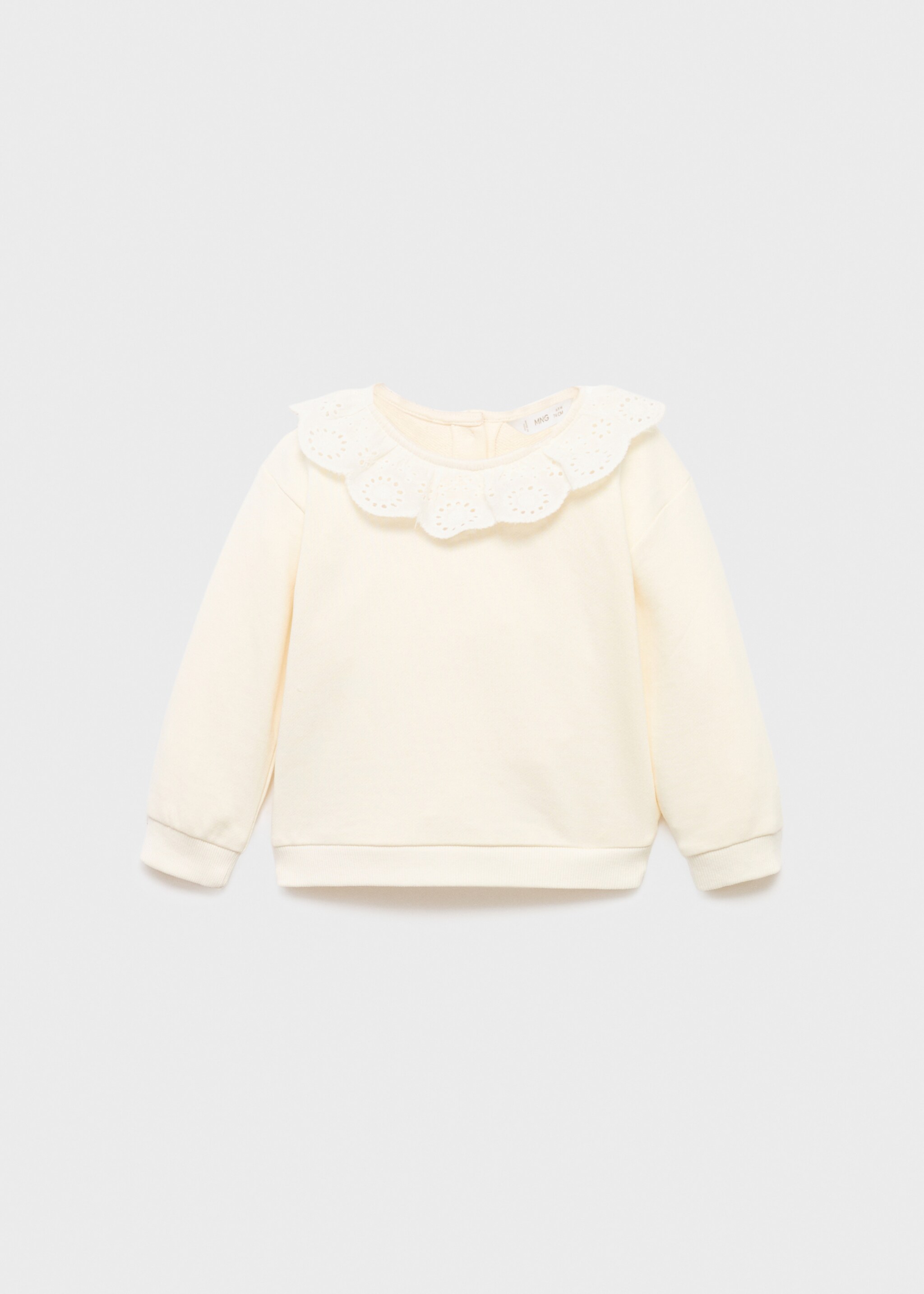 Babydoll neck sweatshirt - Article without model, Off White. Ref: 17054076-00.