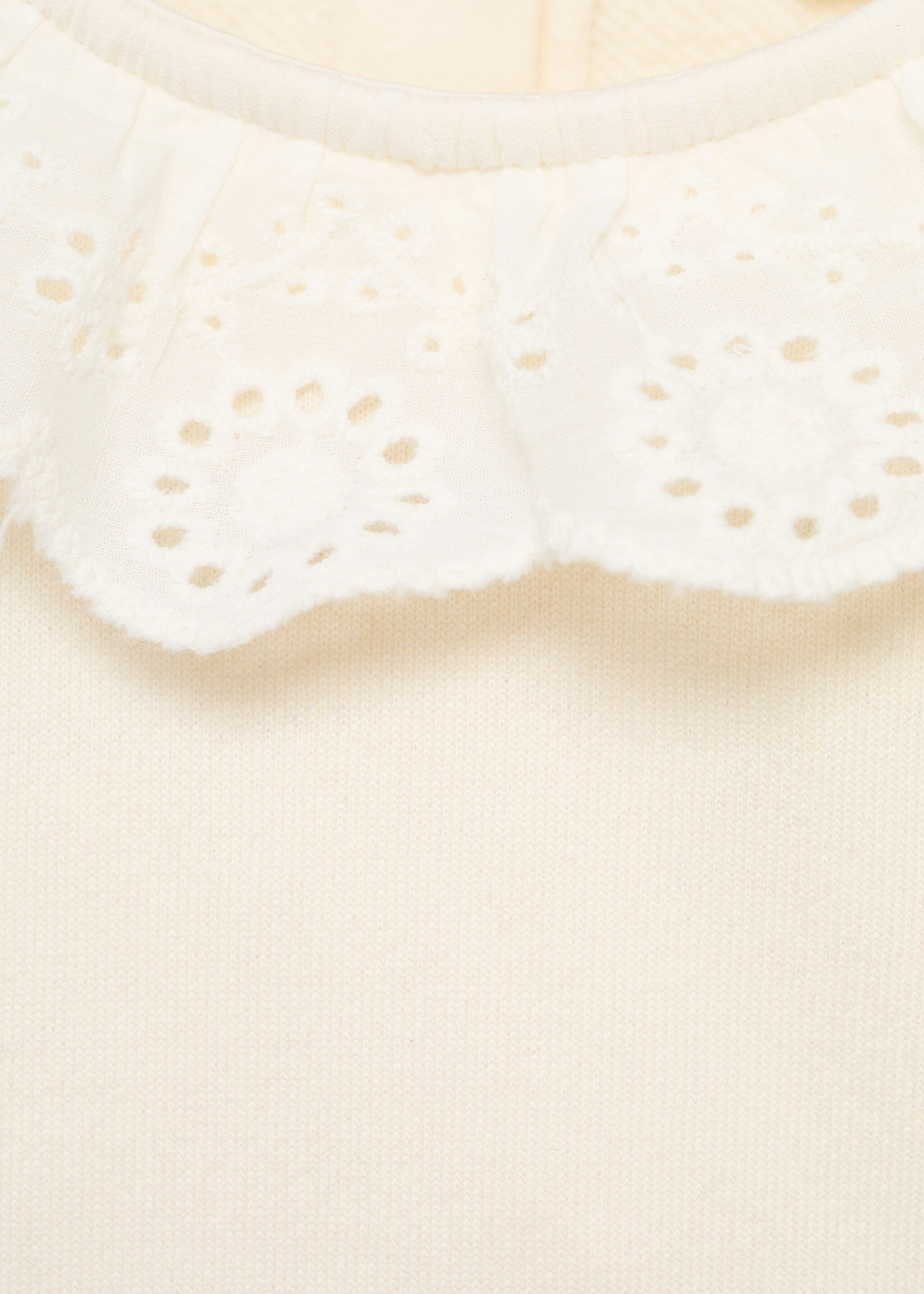 Babydoll neck sweatshirt - Details of the article 0, Off White. Ref: 17054076-00.