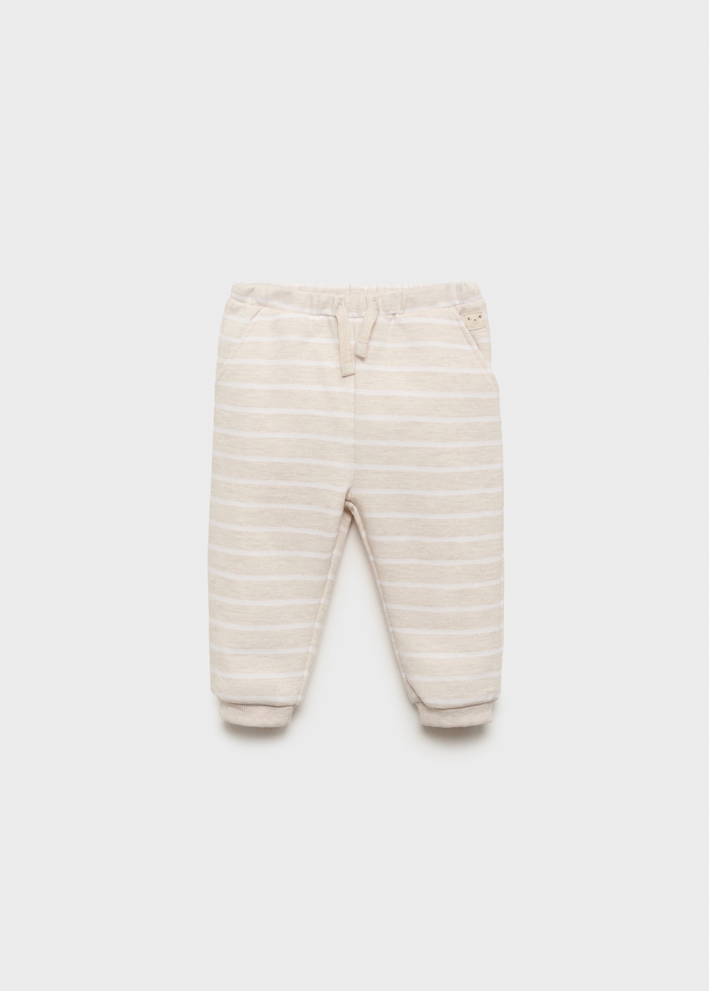 Striped joggers with drawstring