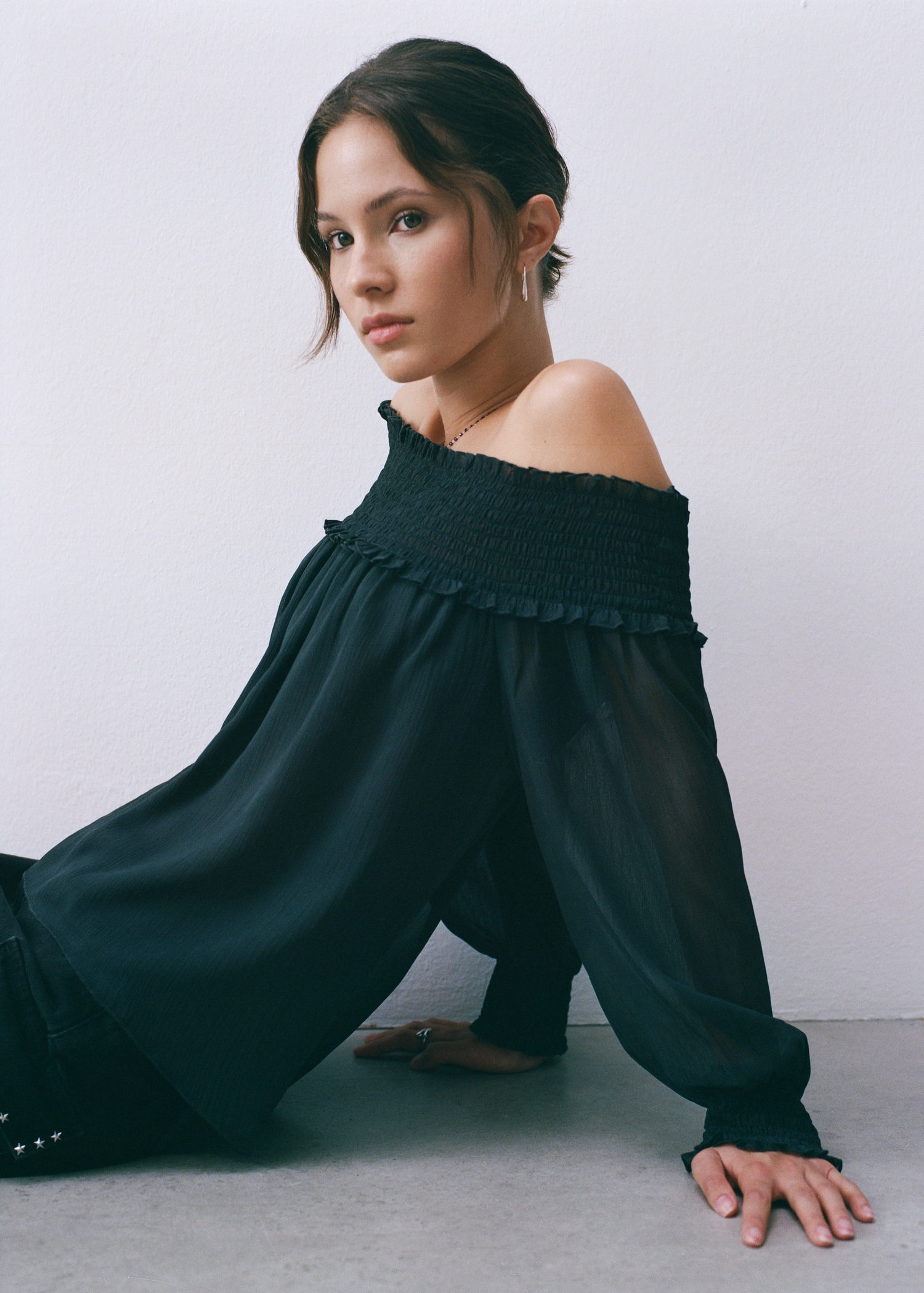 Blouse bustier empiècement froncé - Détail de l'article 5