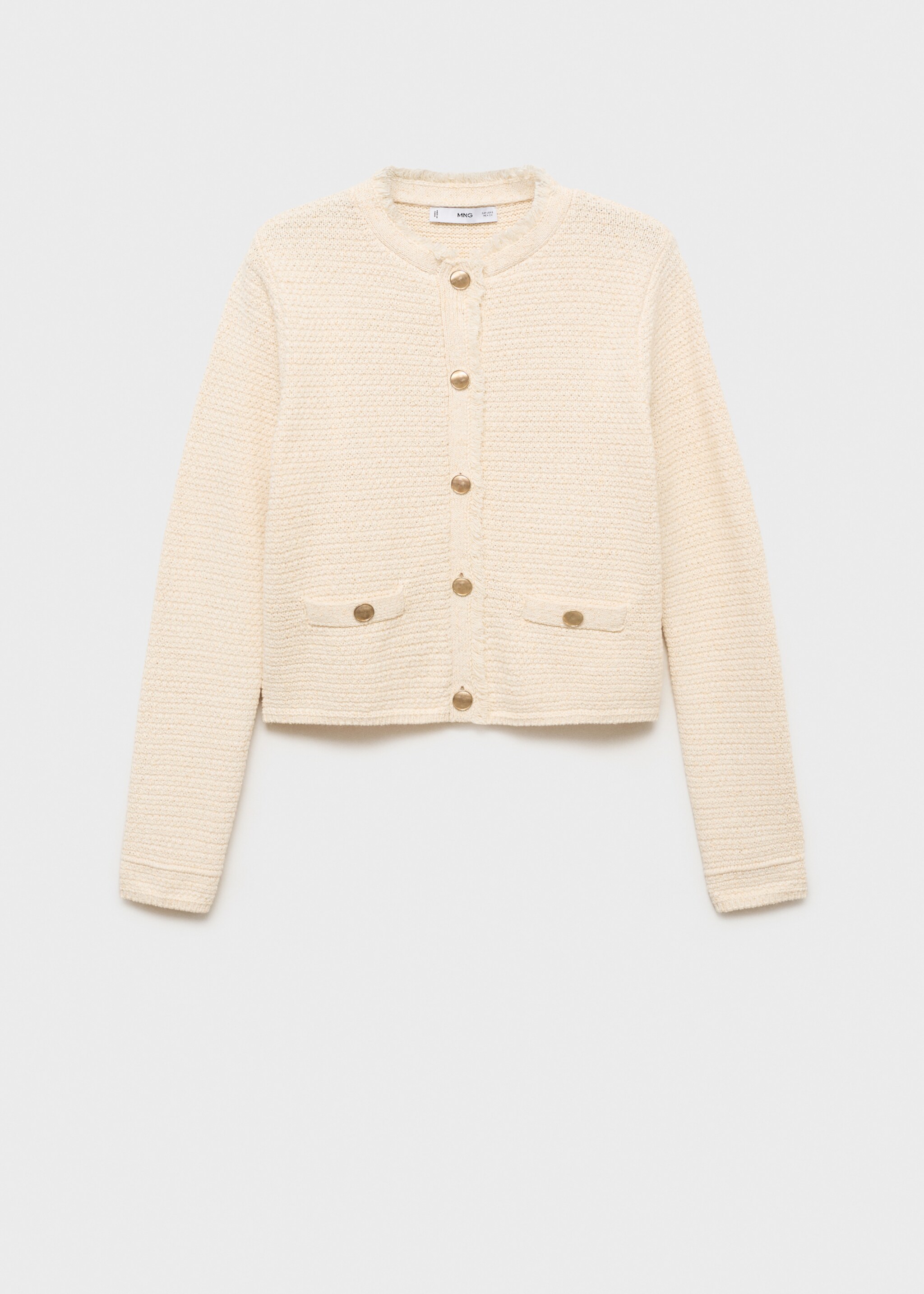 Cardigan maglia bordi sfilacciati - Articolo senza modello