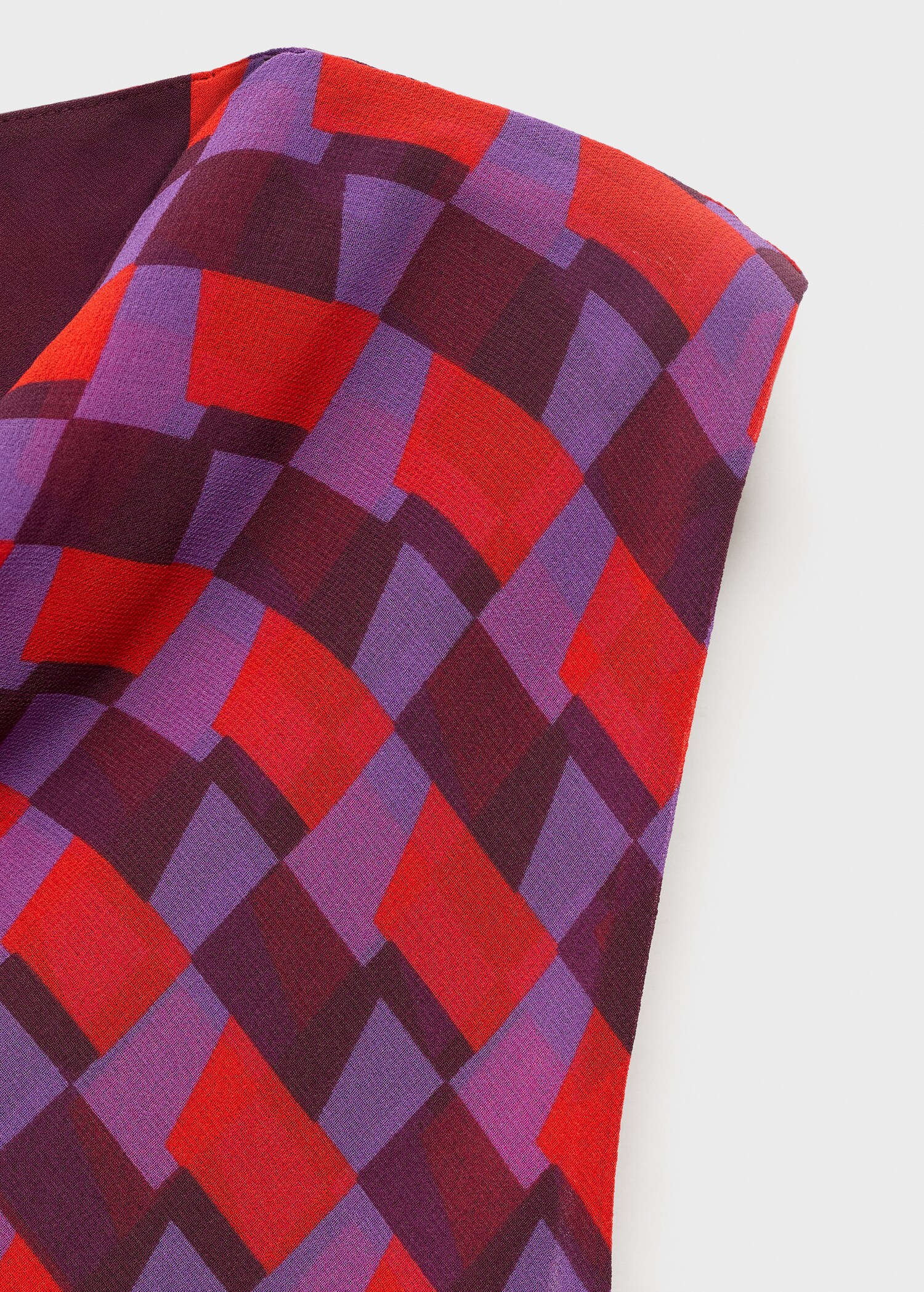 Blusa estampada cuello drapeado - Detalle del artículo 8