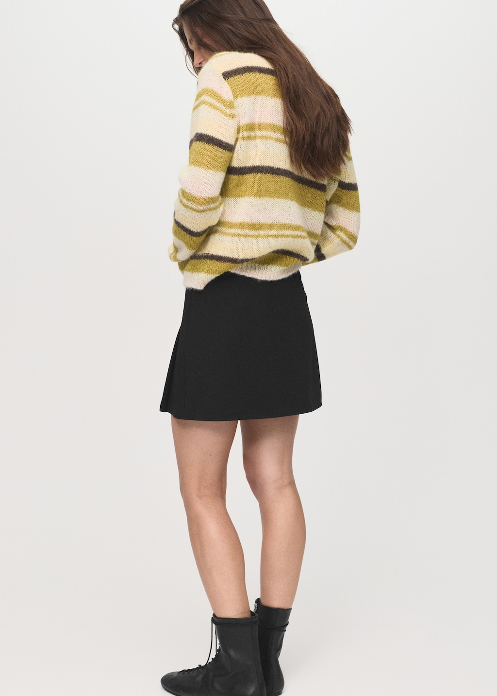 Pleated mini-skirt