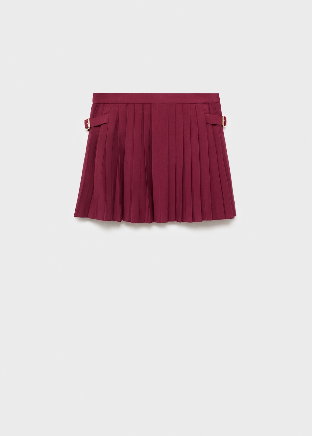 Mango Pleated skirt with buckles