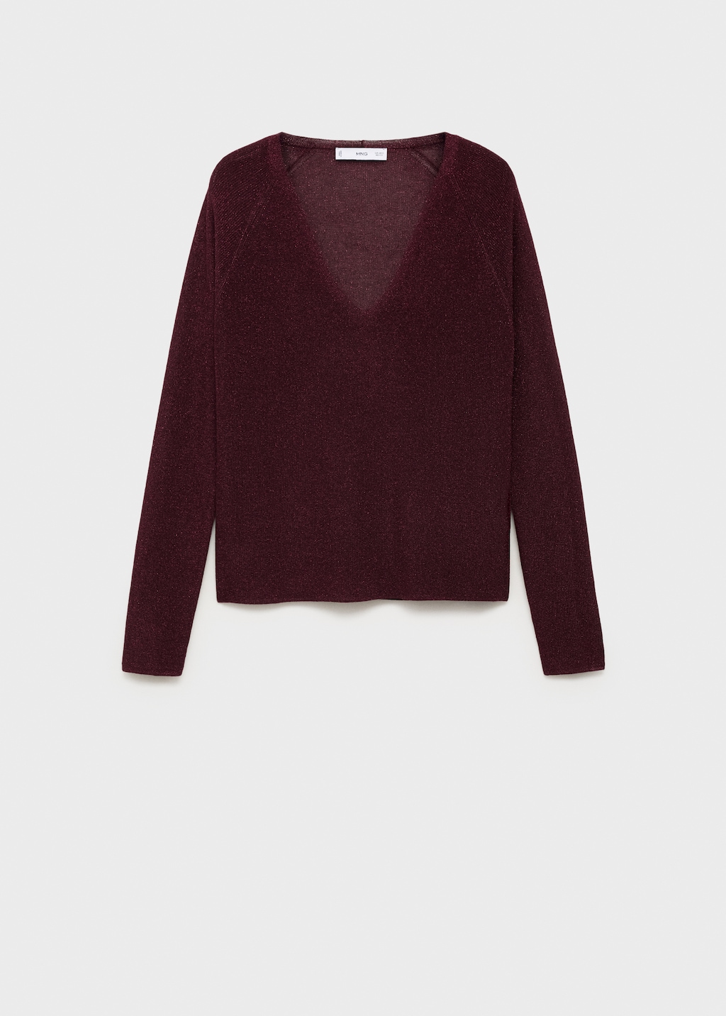 V-neck lurex sweater