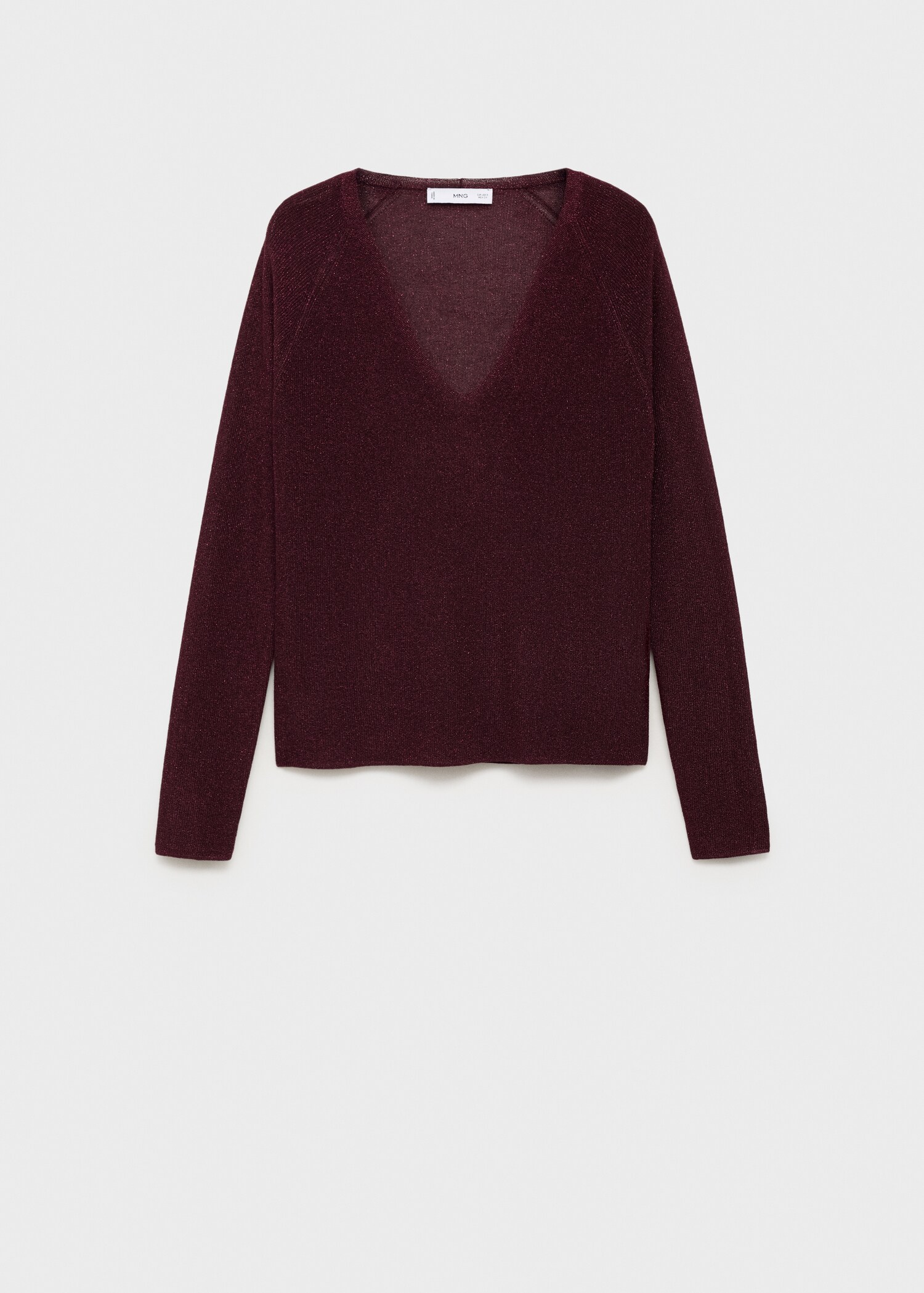 Lurex-Pullover mit V-Ausschnitt - Artikel ohne Model
