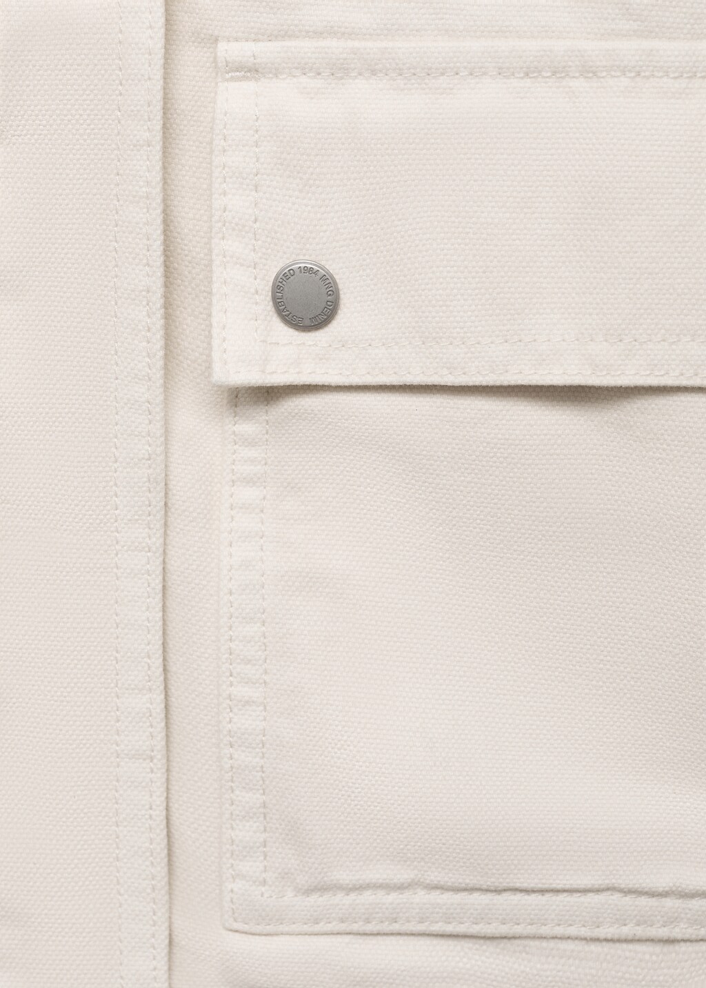 Denim barn jacket with contrasting collar