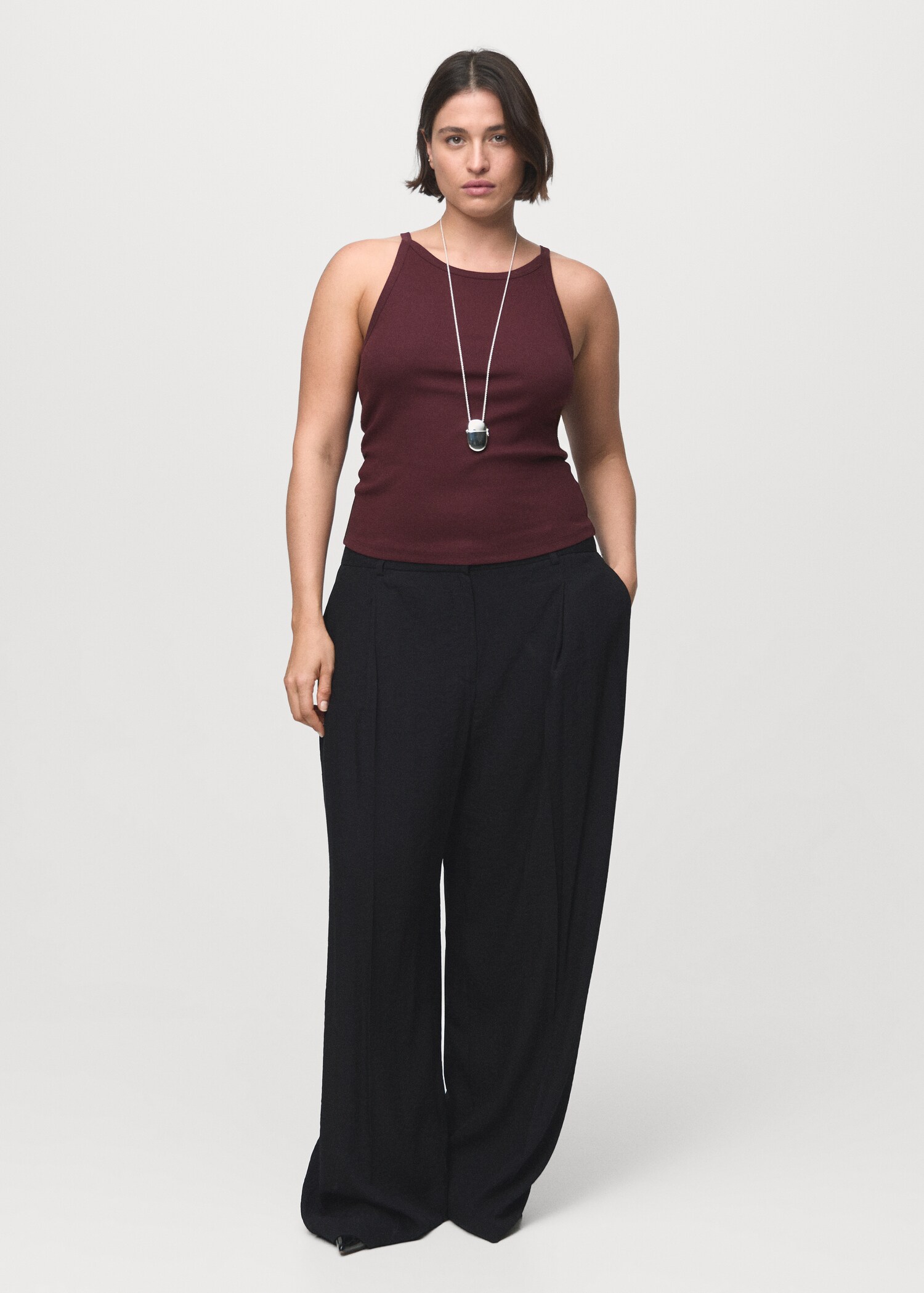 Ribbed cotton-blend top - Details of the article 3