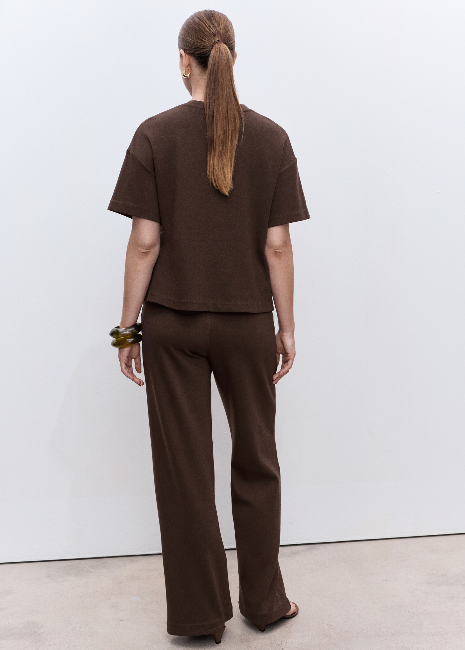 Straight cotton maternity trousers - Reverse of the article