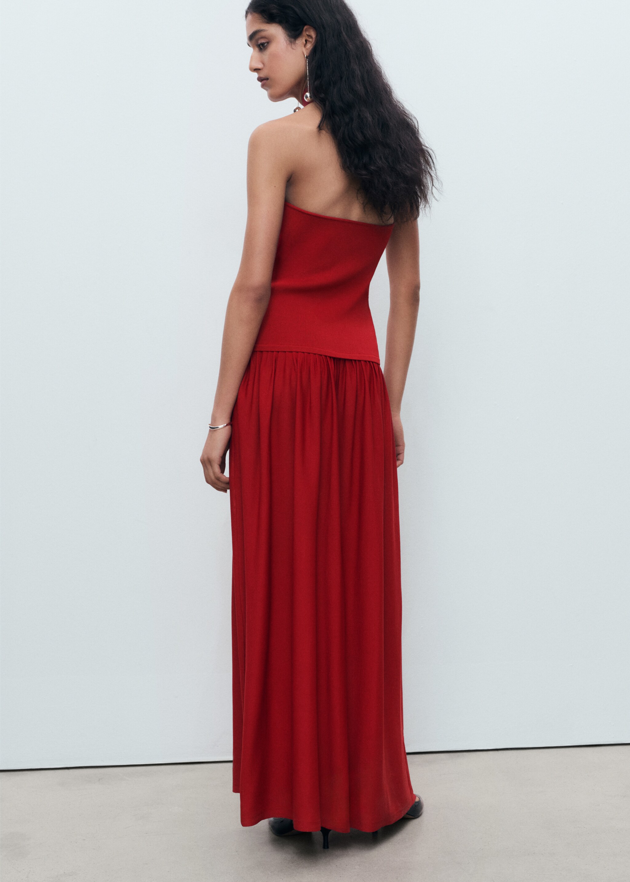 Robe halter en tissu mixte - Verso de l’article