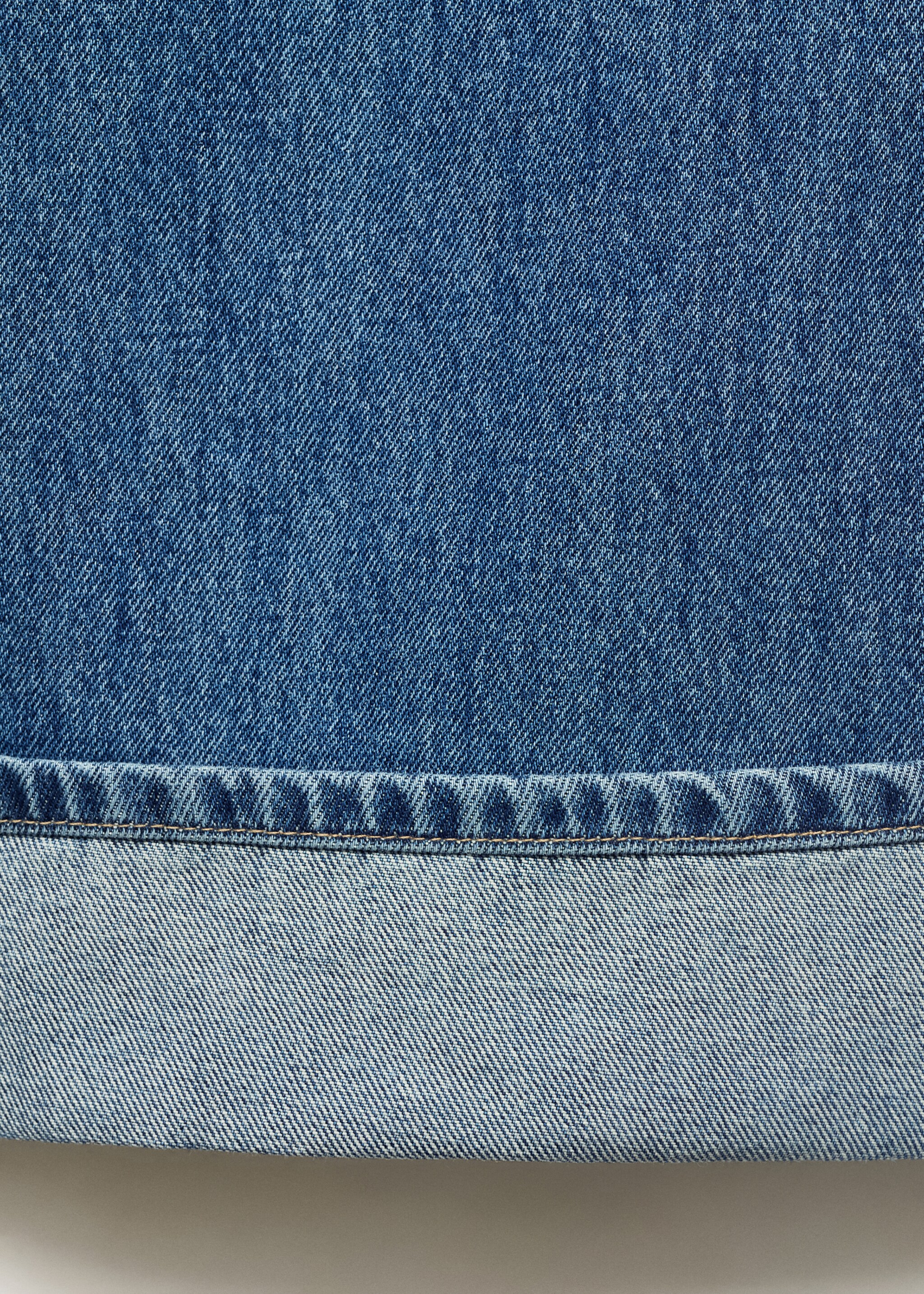 Wide-leg jeans with turn-up hem - Details of the article 0, Medium Blue. Ref: 17054099-00.