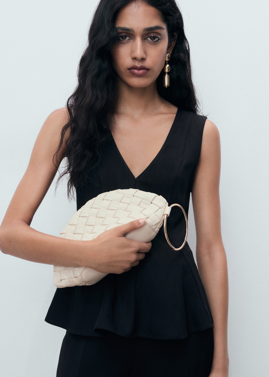 Top peplum lyocell