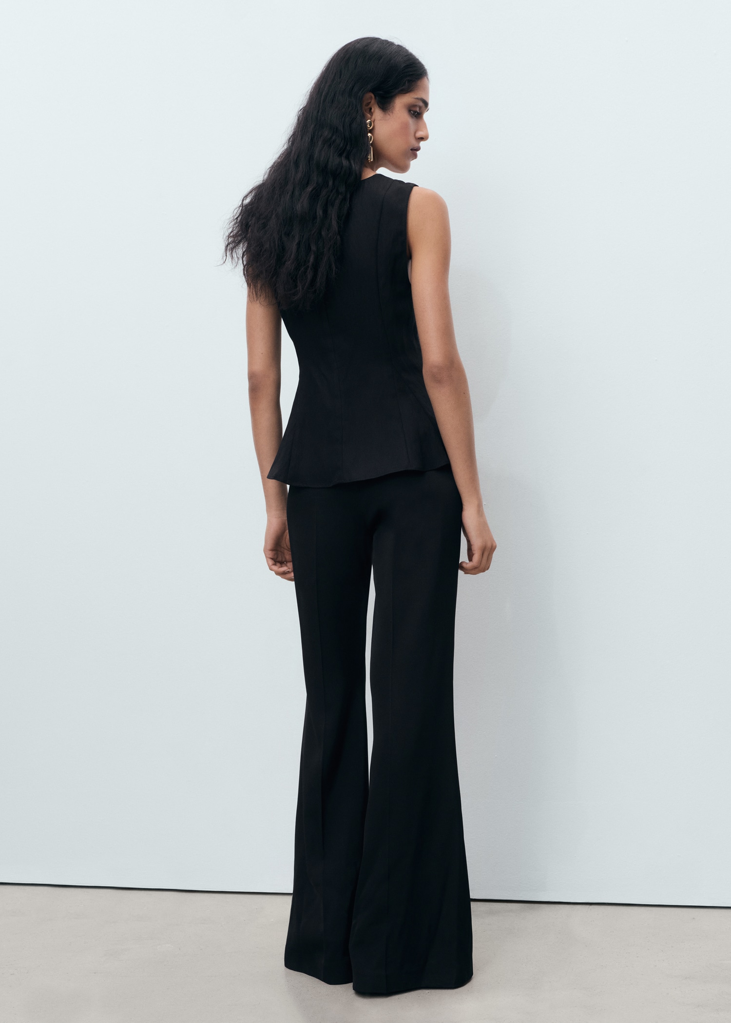 Lyocell peplum top - Women | MANGO USA