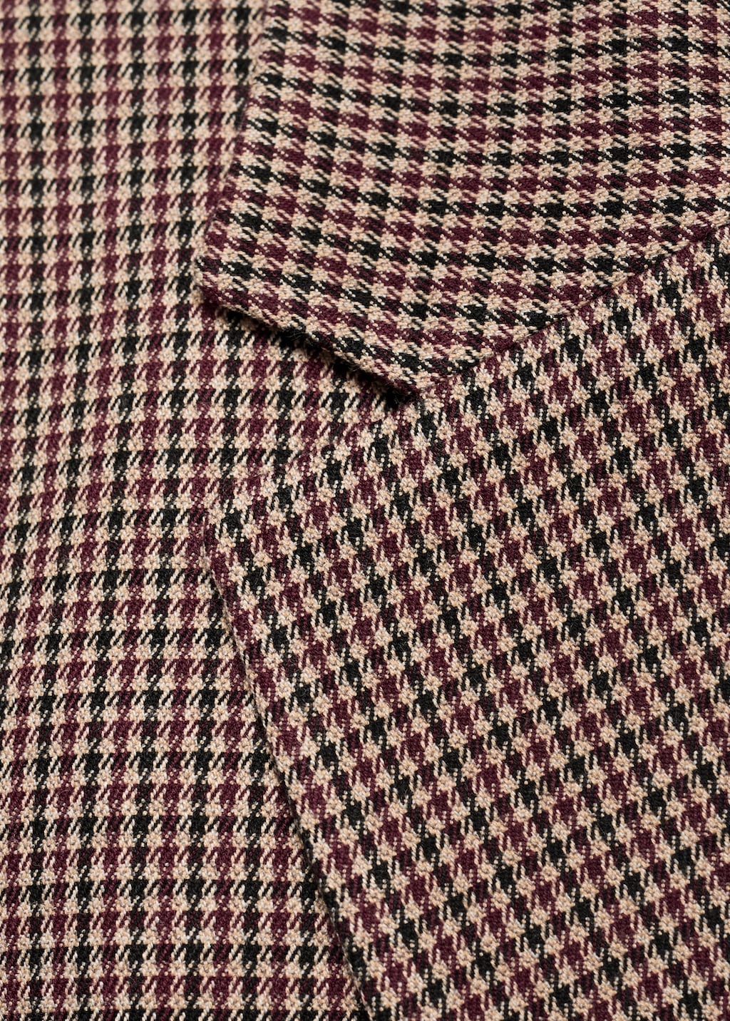 Double-breasted micro-houndstooth jacket