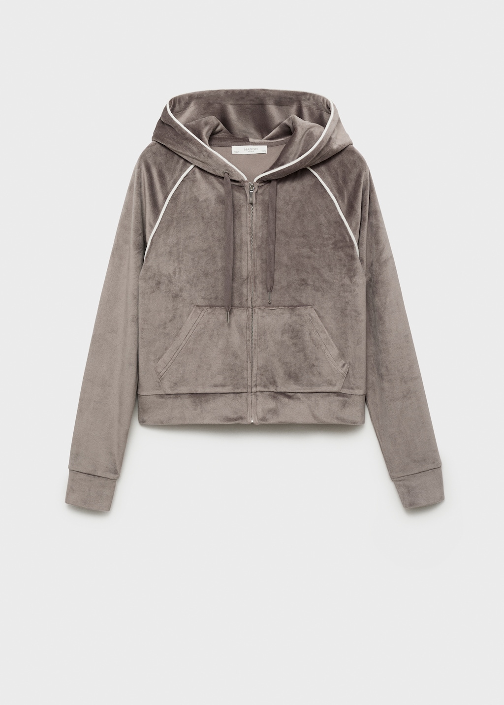 Velour sweatshirt with soft touch