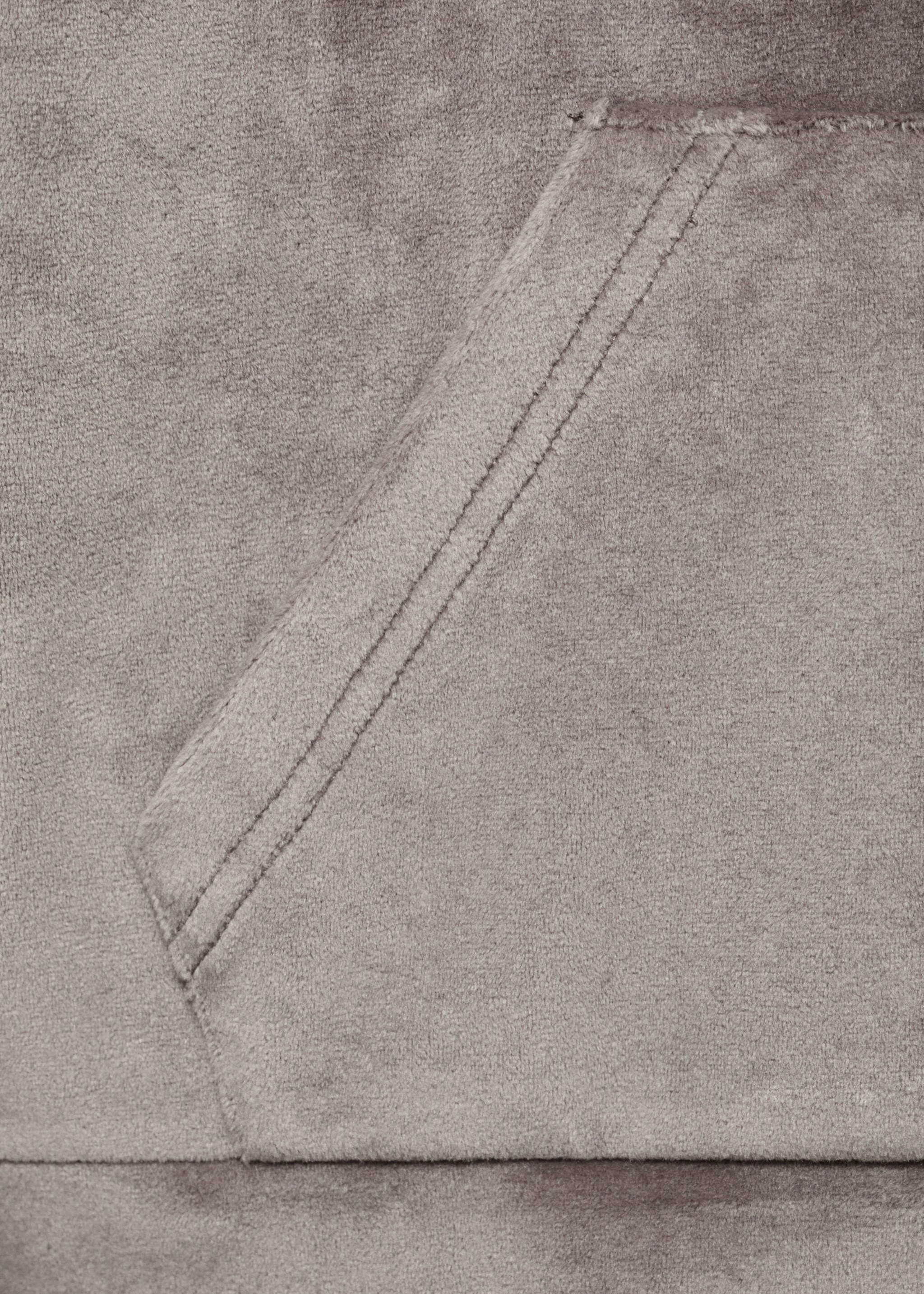 Velour sweatshirt with soft touch - Details of the article 0, Medium Brown. Ref: 17054105-00.