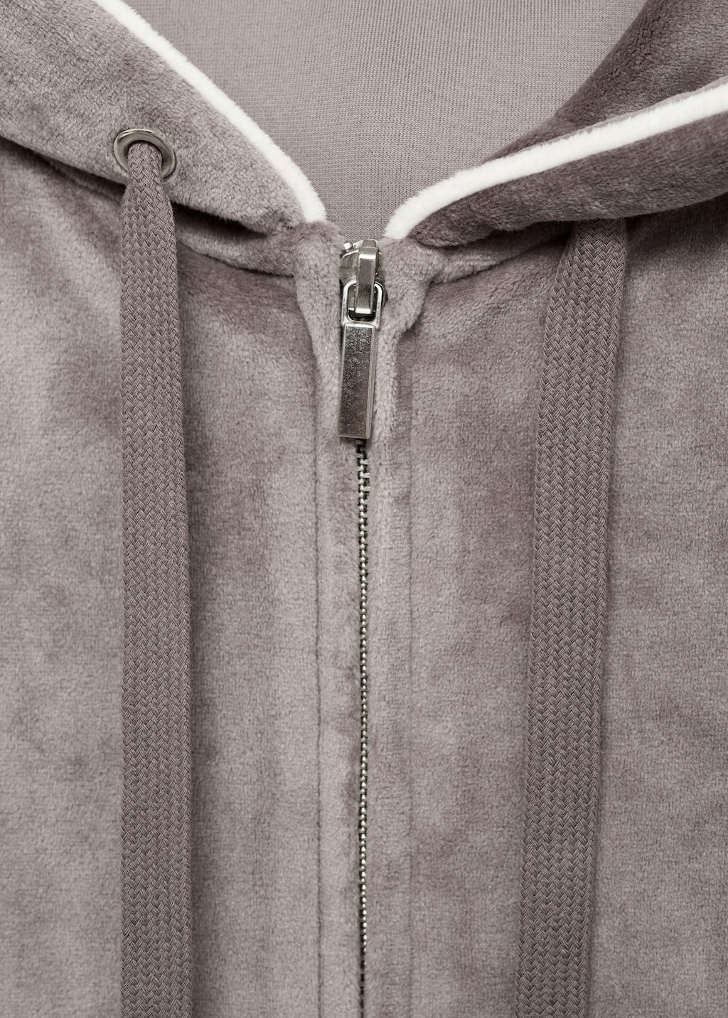 Velour sweatshirt with soft touch