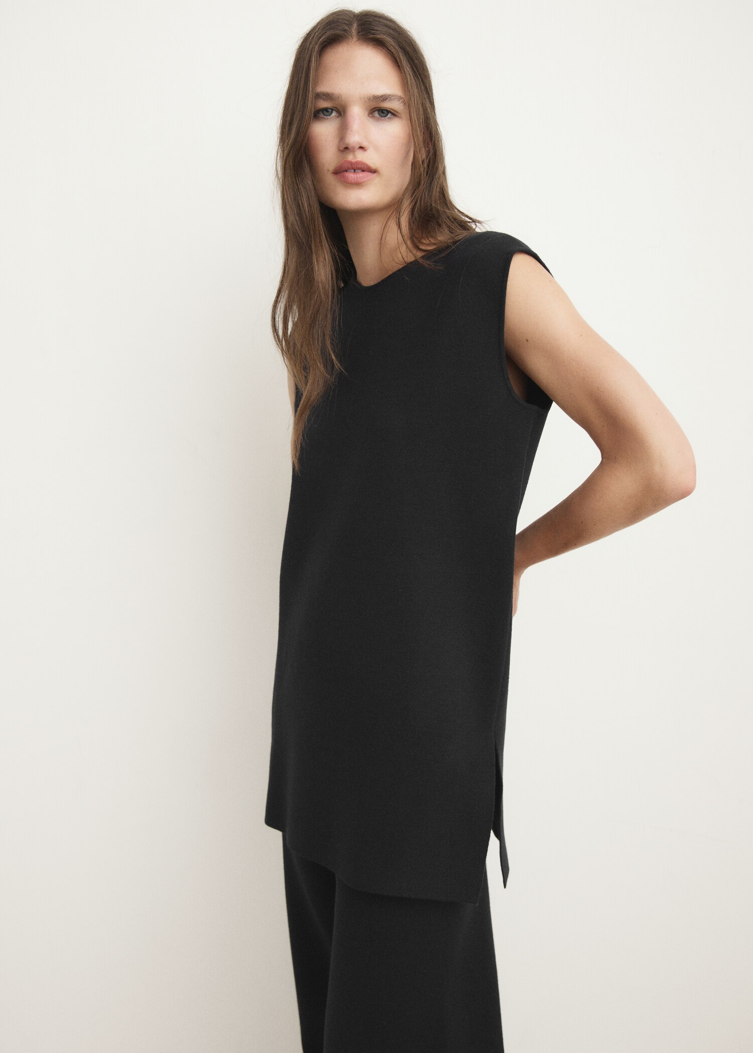 Top de pijama din tricot milano - Plan mediu