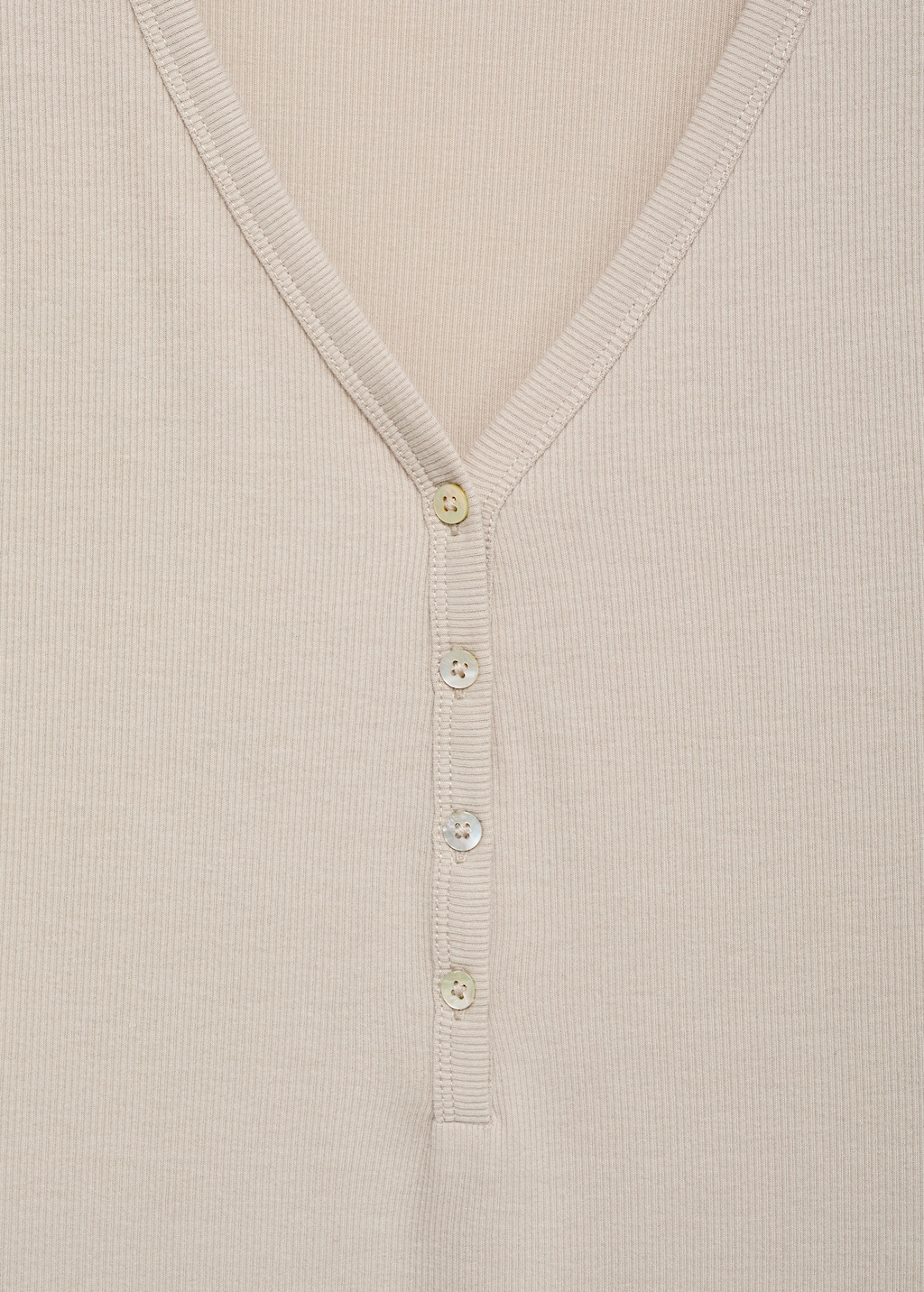 Ribbed-knit nightdress with buttons