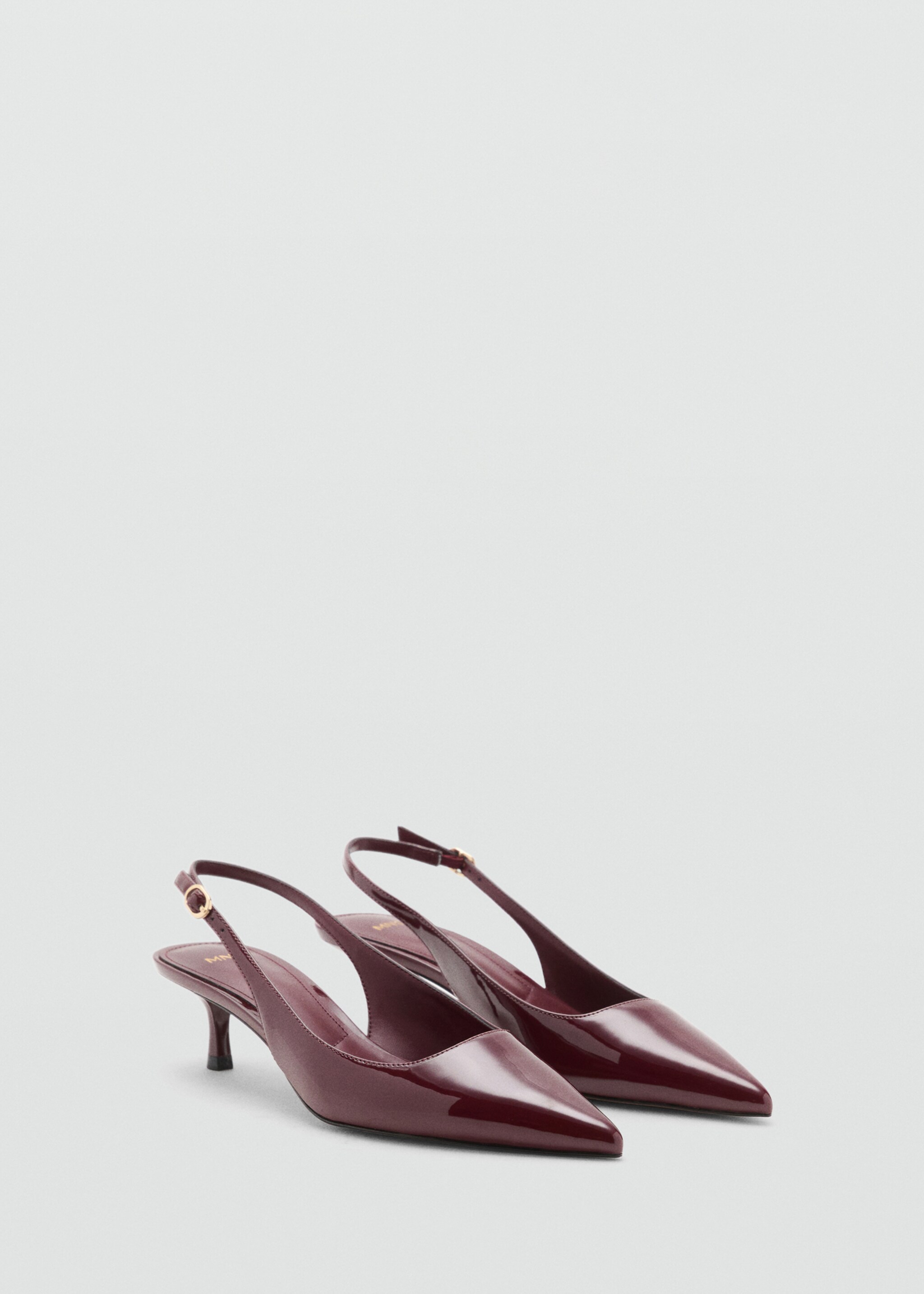 Chaussures vernies talon kitten heel - Plan moyen, Bordeaux. Ref: 17054112-00.