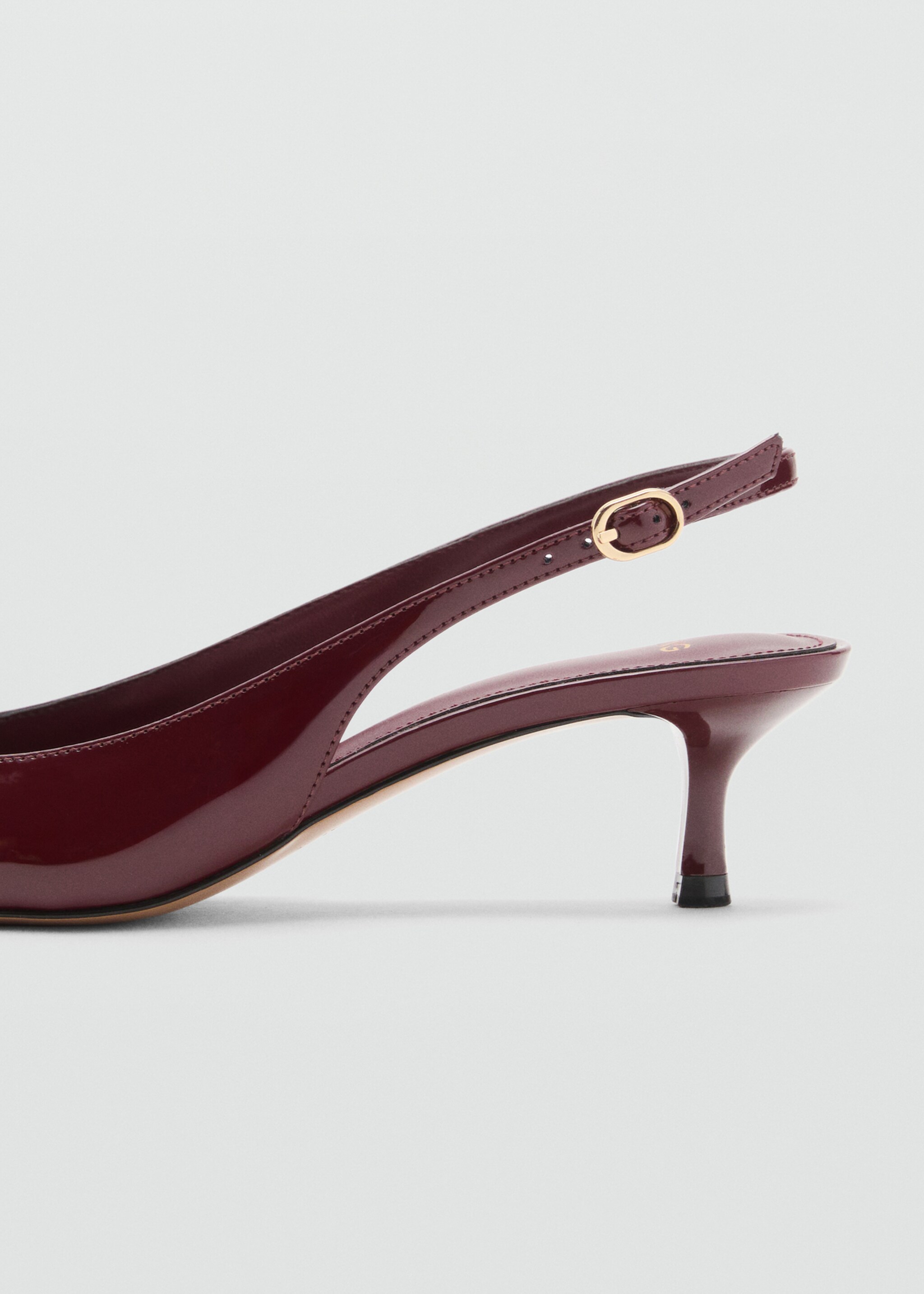 Chaussures vernies talon kitten heel - Détail de l'article 1, Bordeaux. Ref: 17054112-00.
