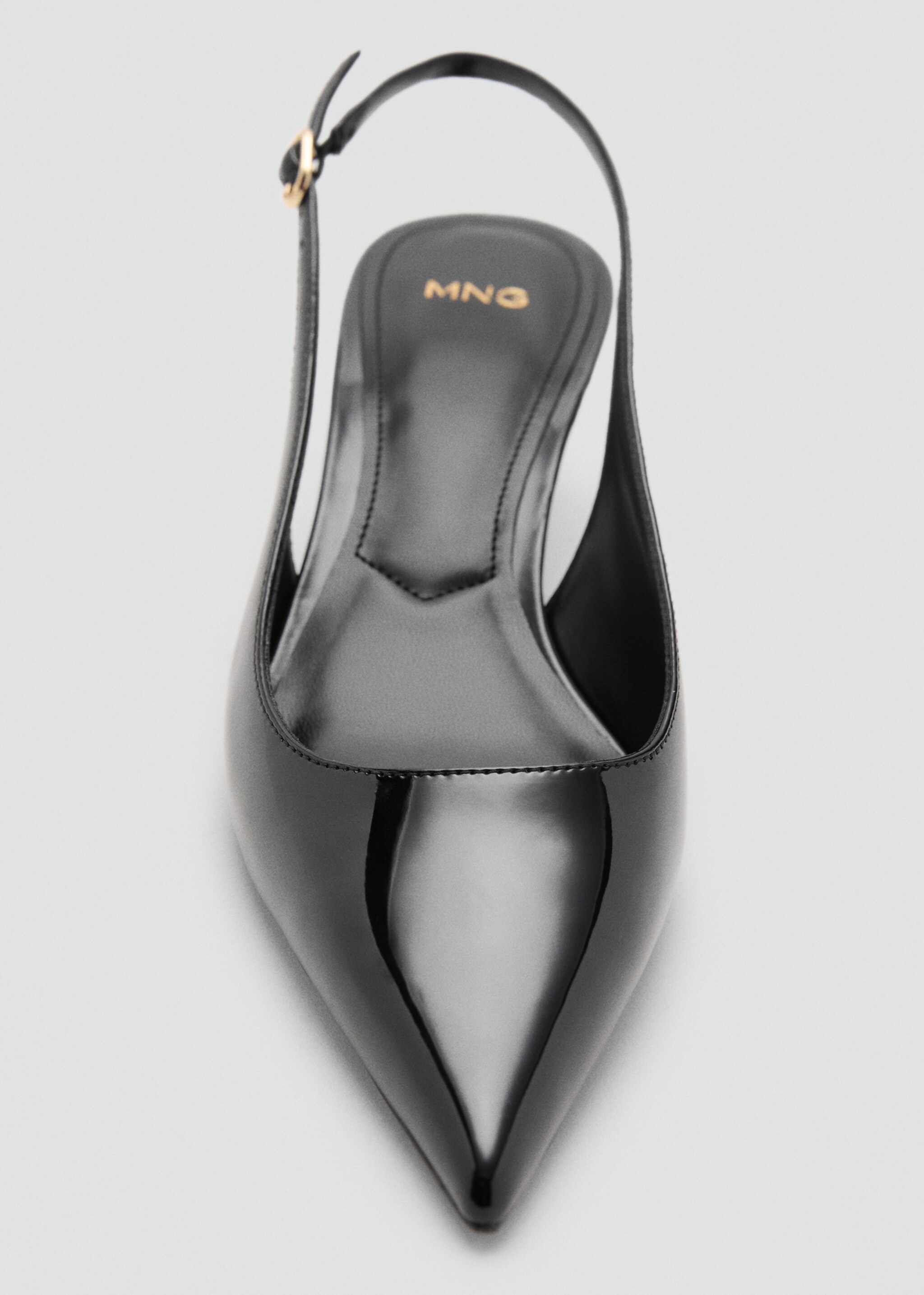 Kitten-heel patent leather shoes - Details of the article 3, Black. Ref: 17054112-00.