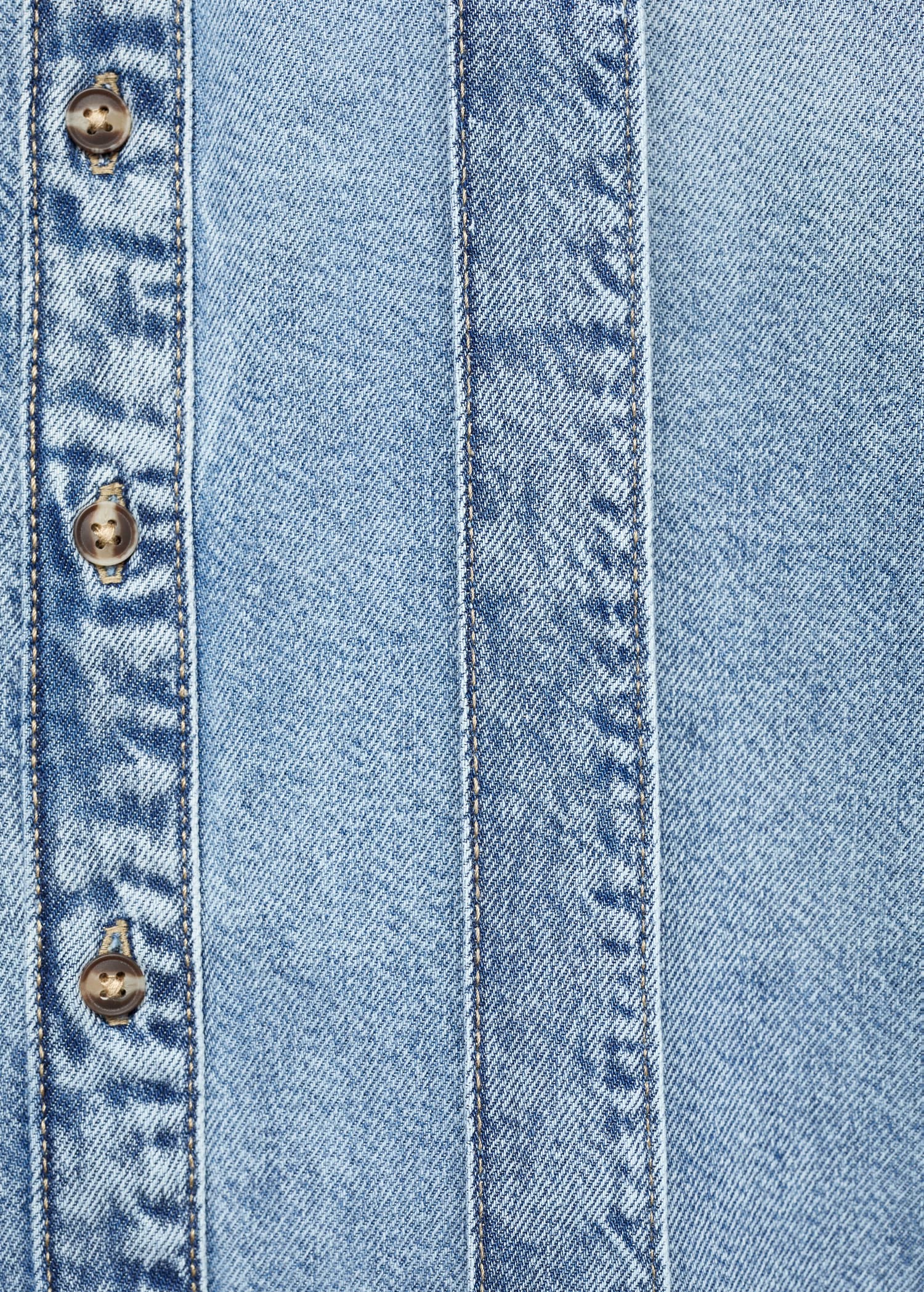 Denim shirt with bow - Details of the article 0