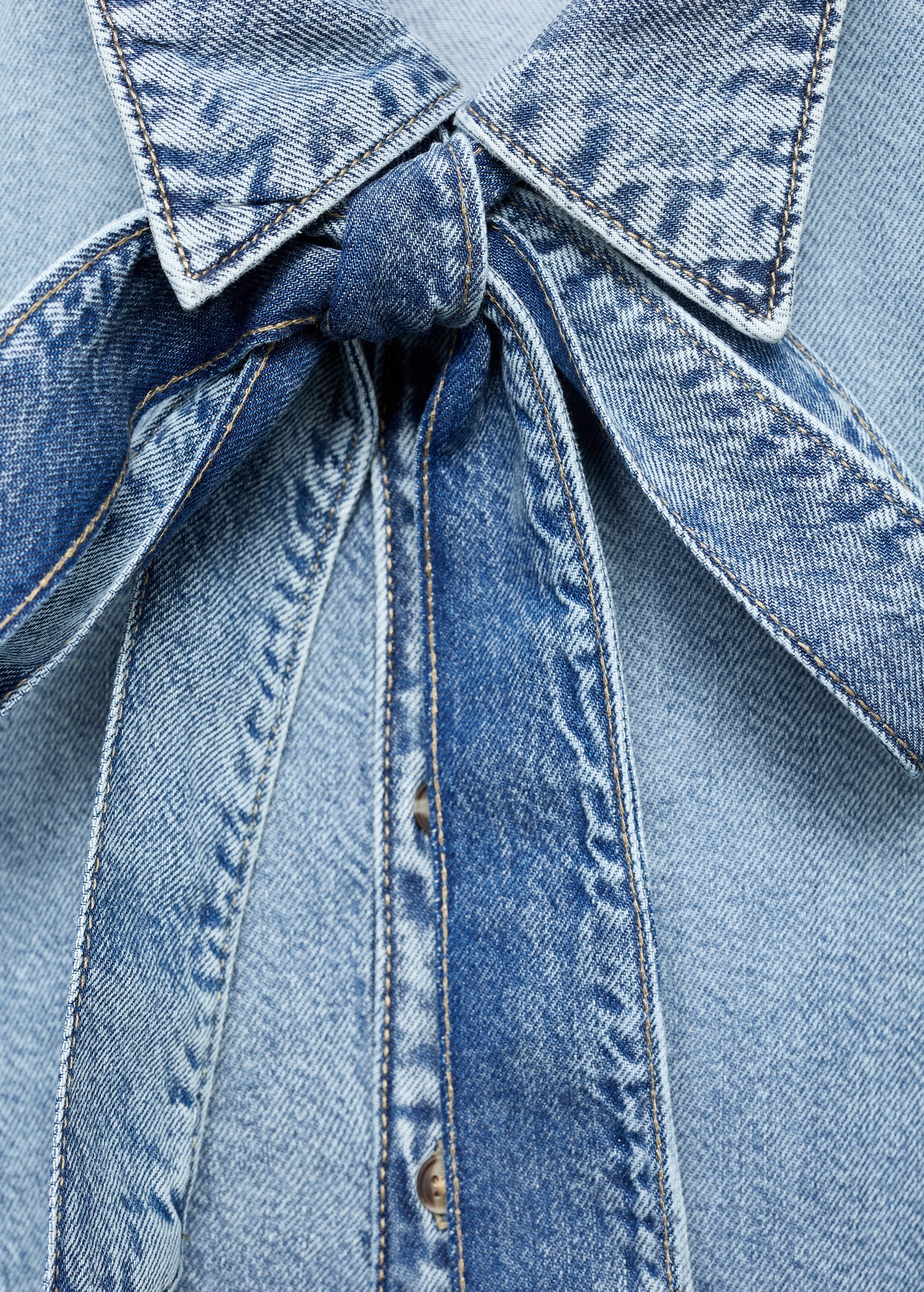 Denim shirt with bow - Details of the article 8