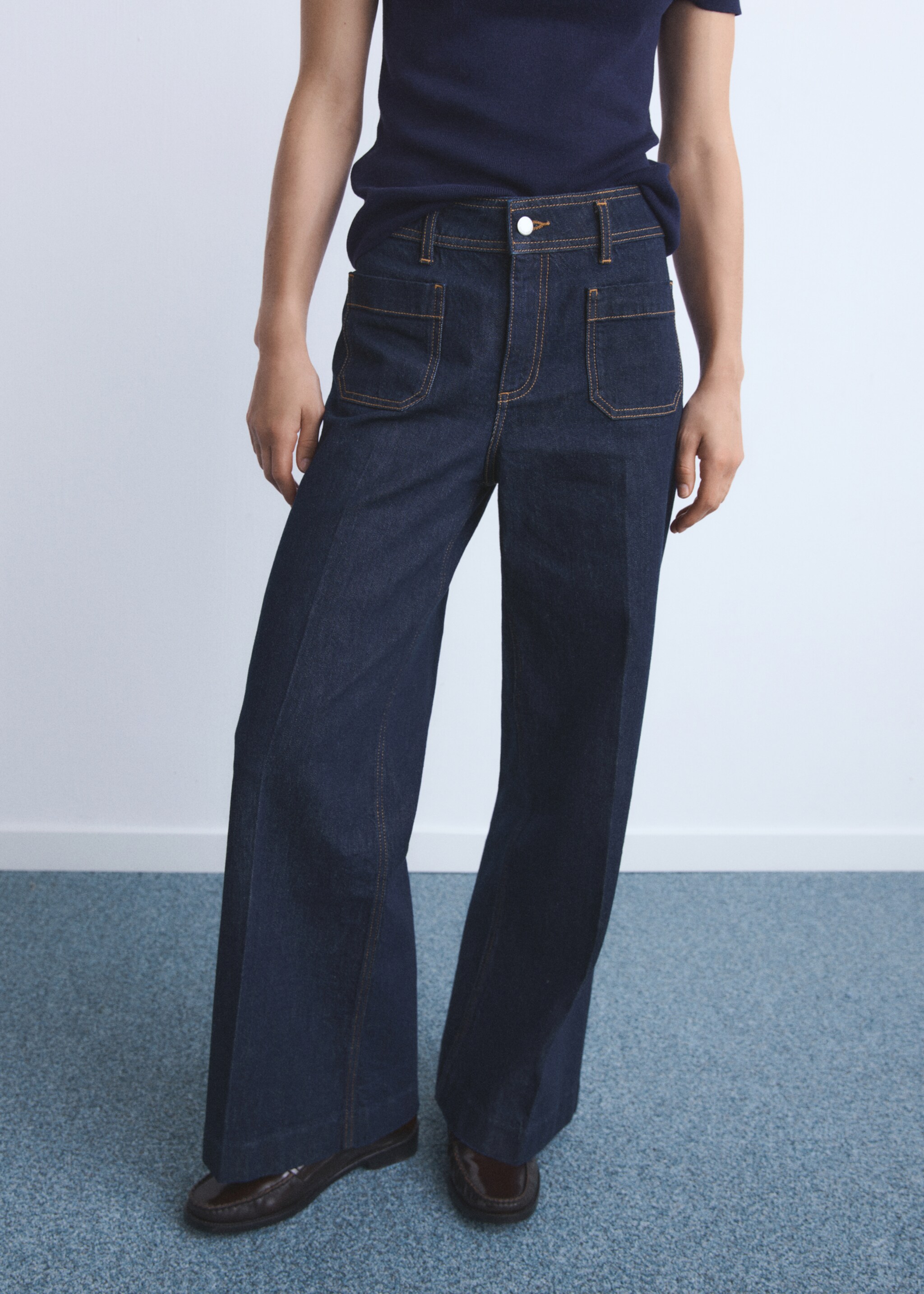 Jean wideleg poches - Plan moyen