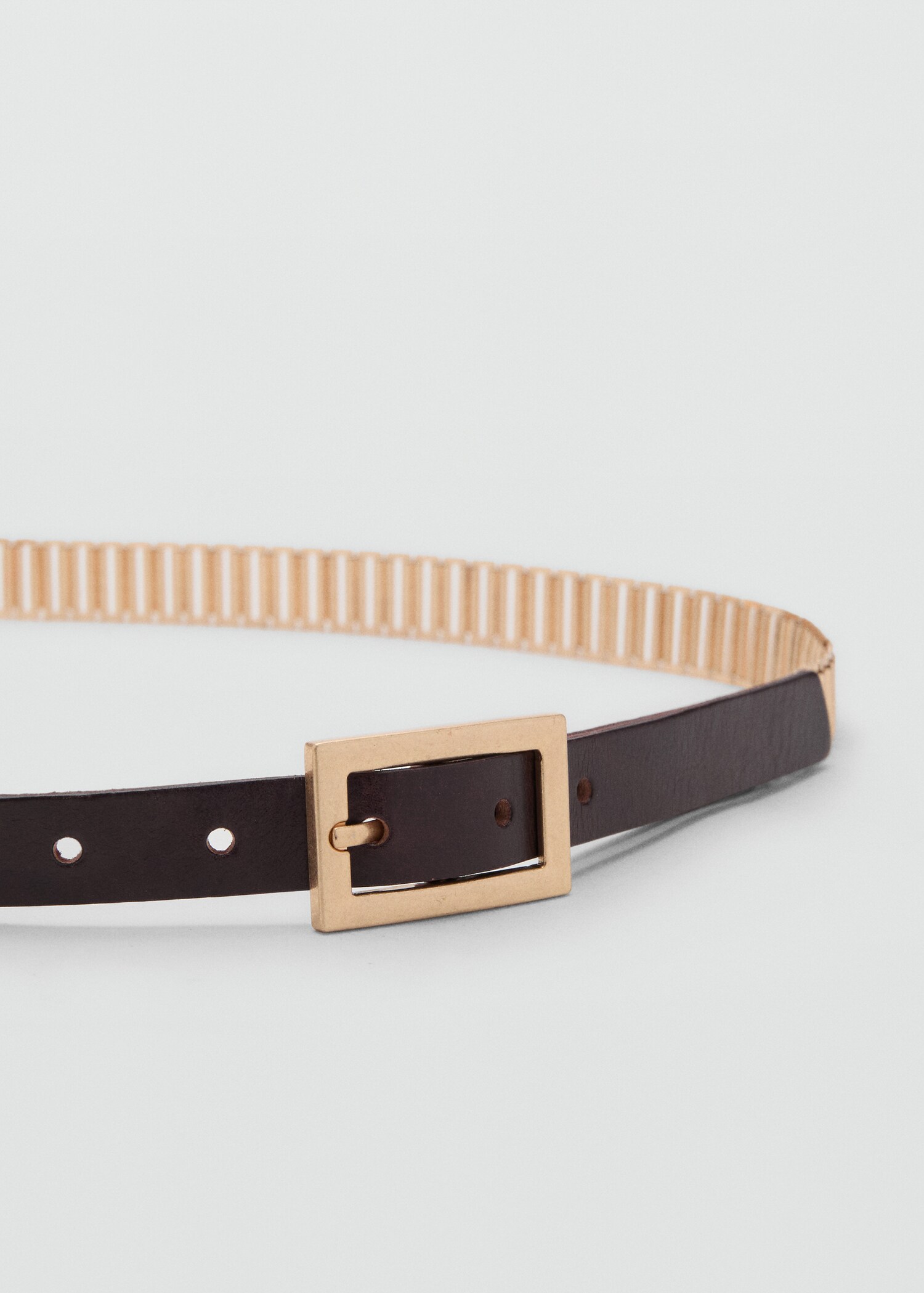 Leather mixed belt - Medium plane