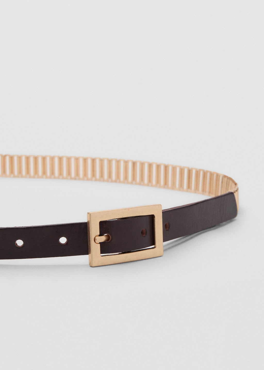 Leather mixed belt