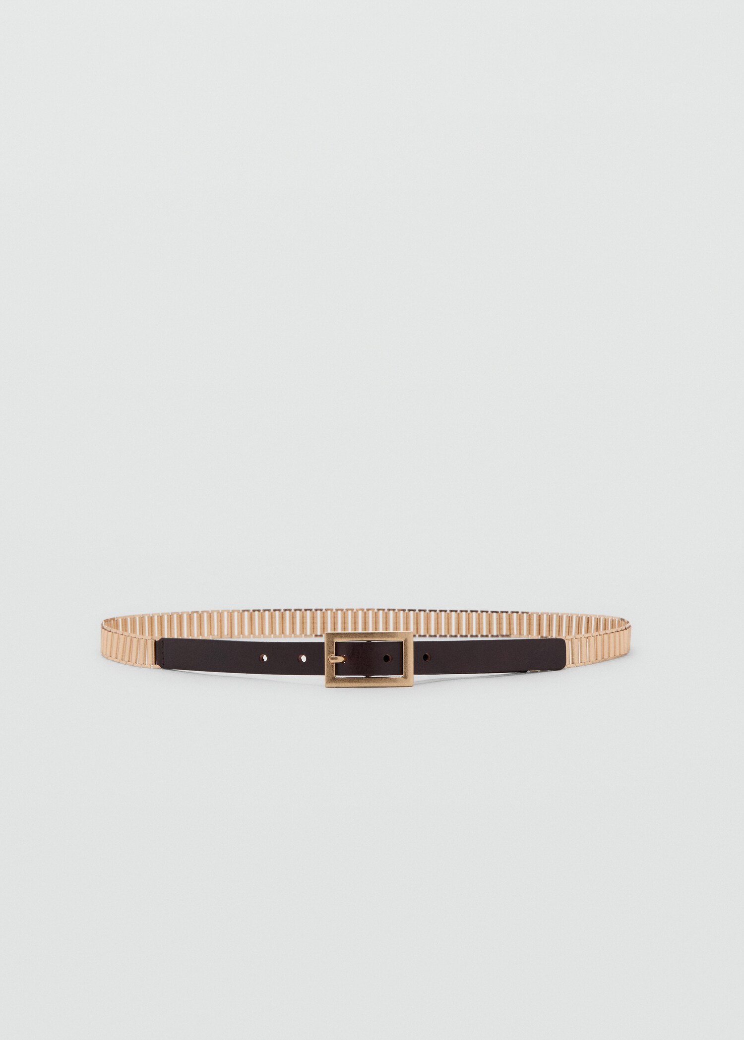 Leather mixed belt - Article without model