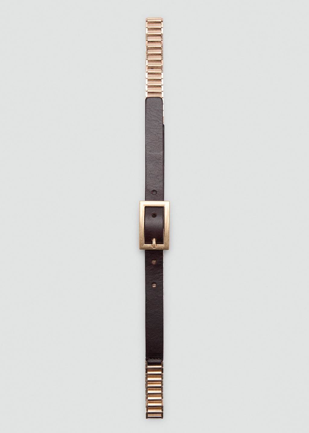 Leather mixed belt