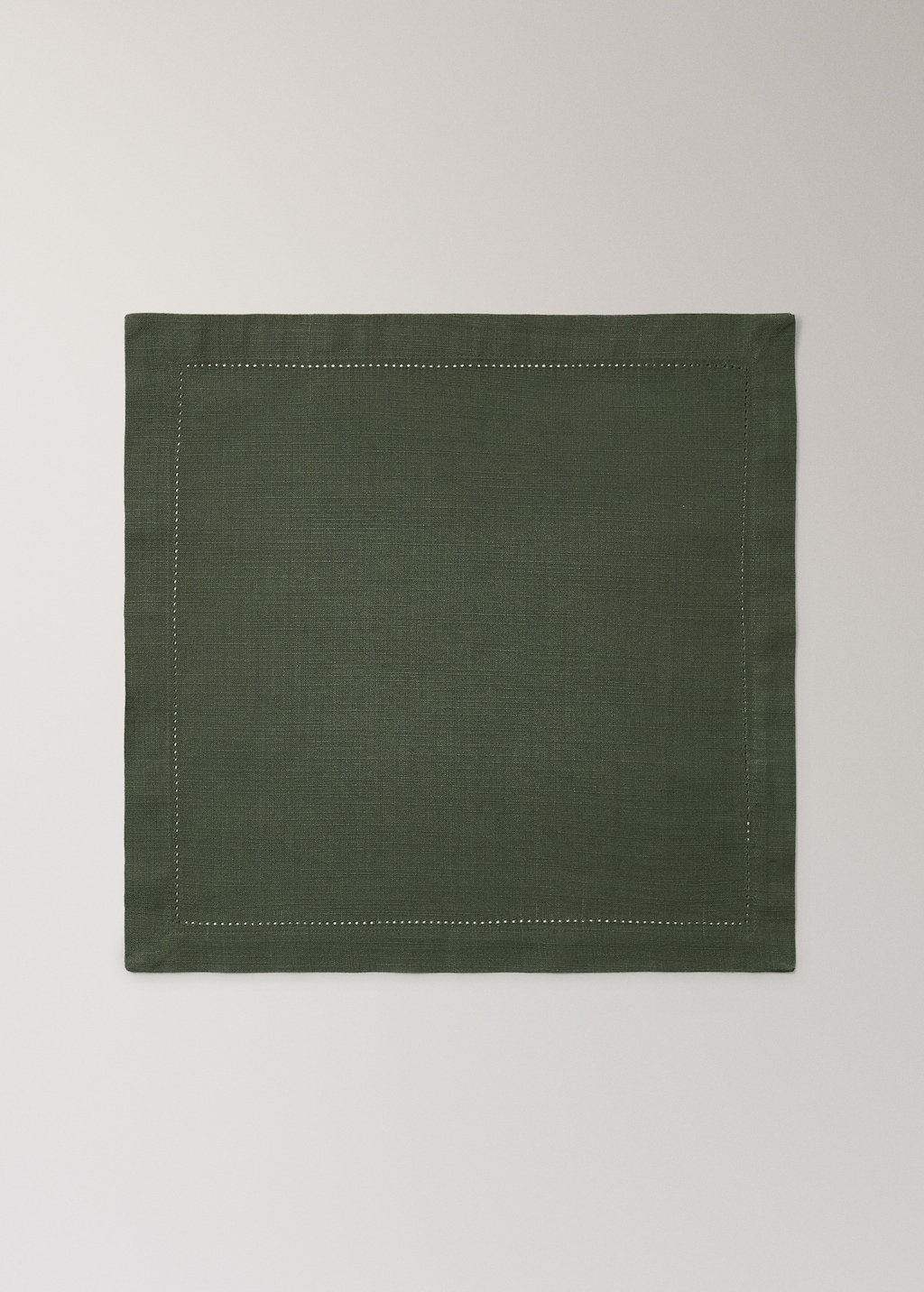 Cotton napkin with hemstitch