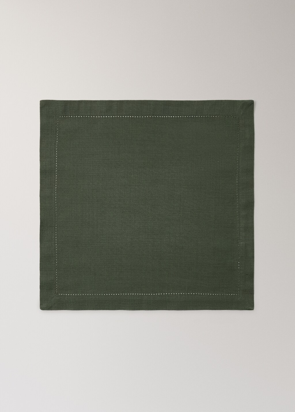 Cotton napkin with hemstitch