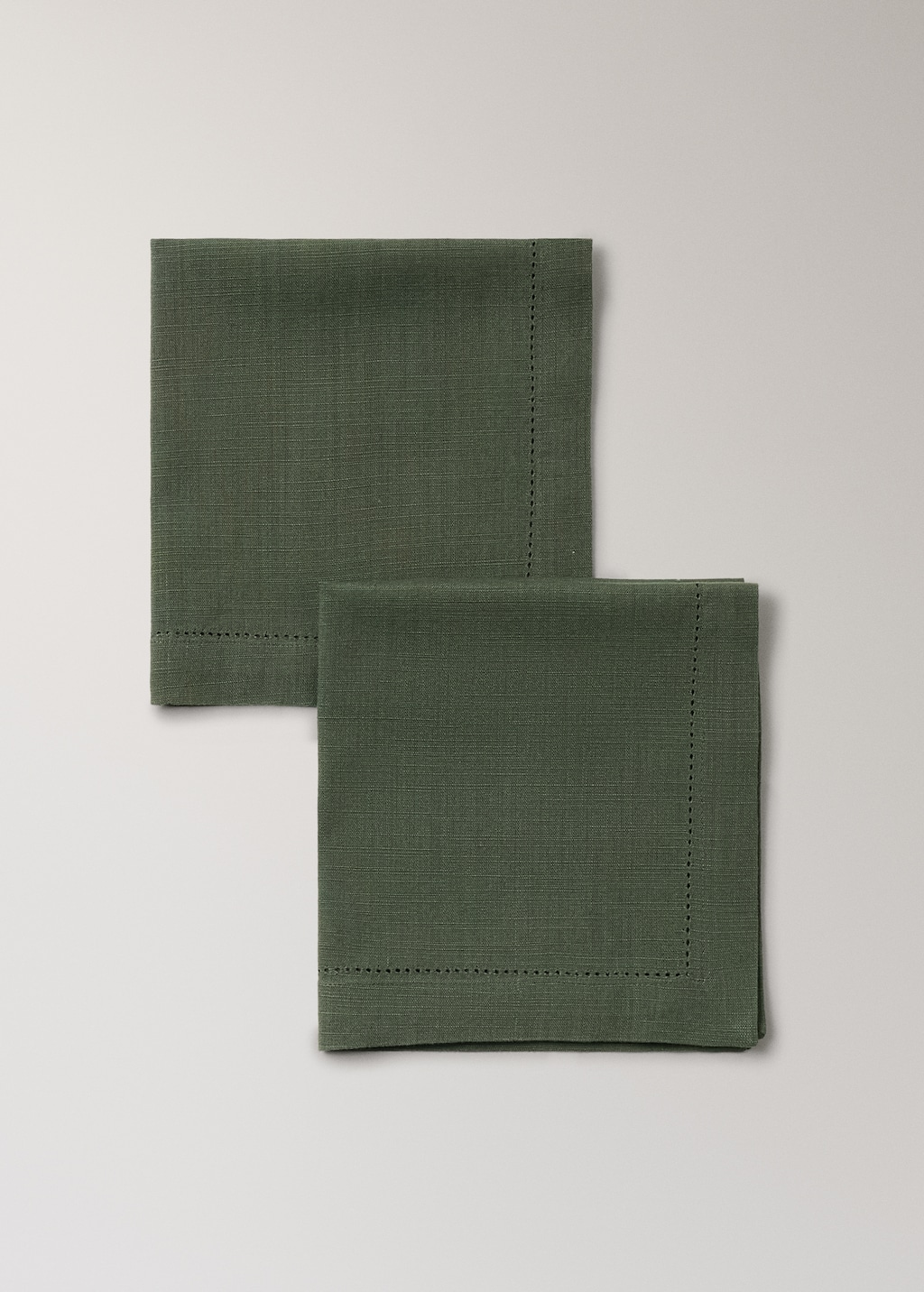 Cotton napkin with hemstitch