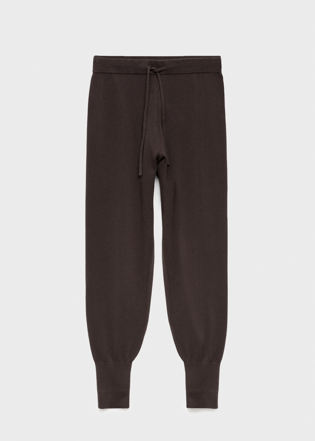 Cotton knitted turn-up pants