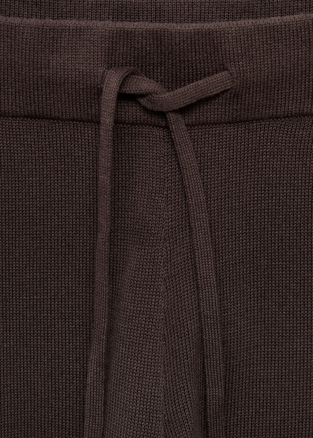 Cotton knitted turn-up pants