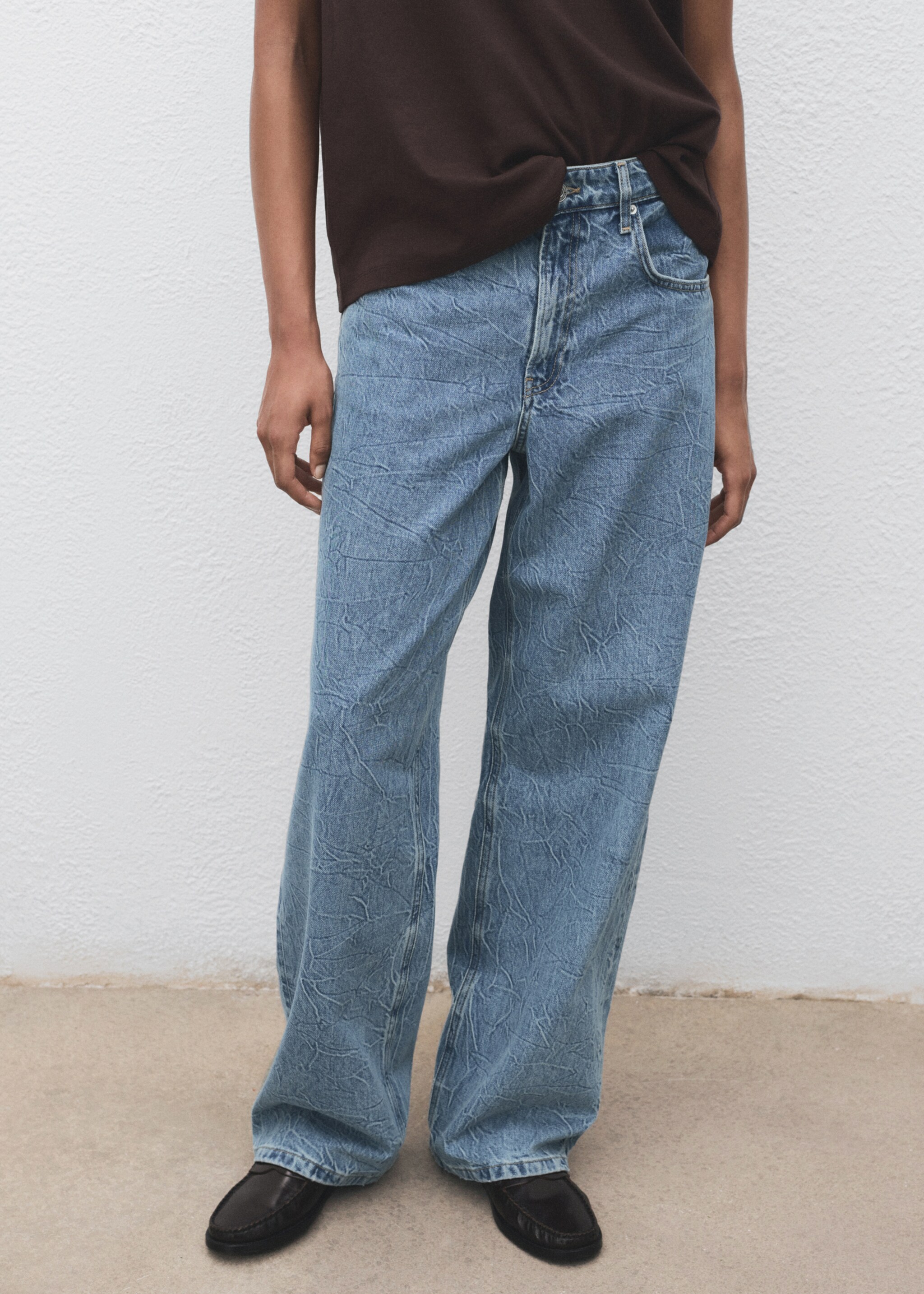 Mid-rise straight jeans - Medium plane