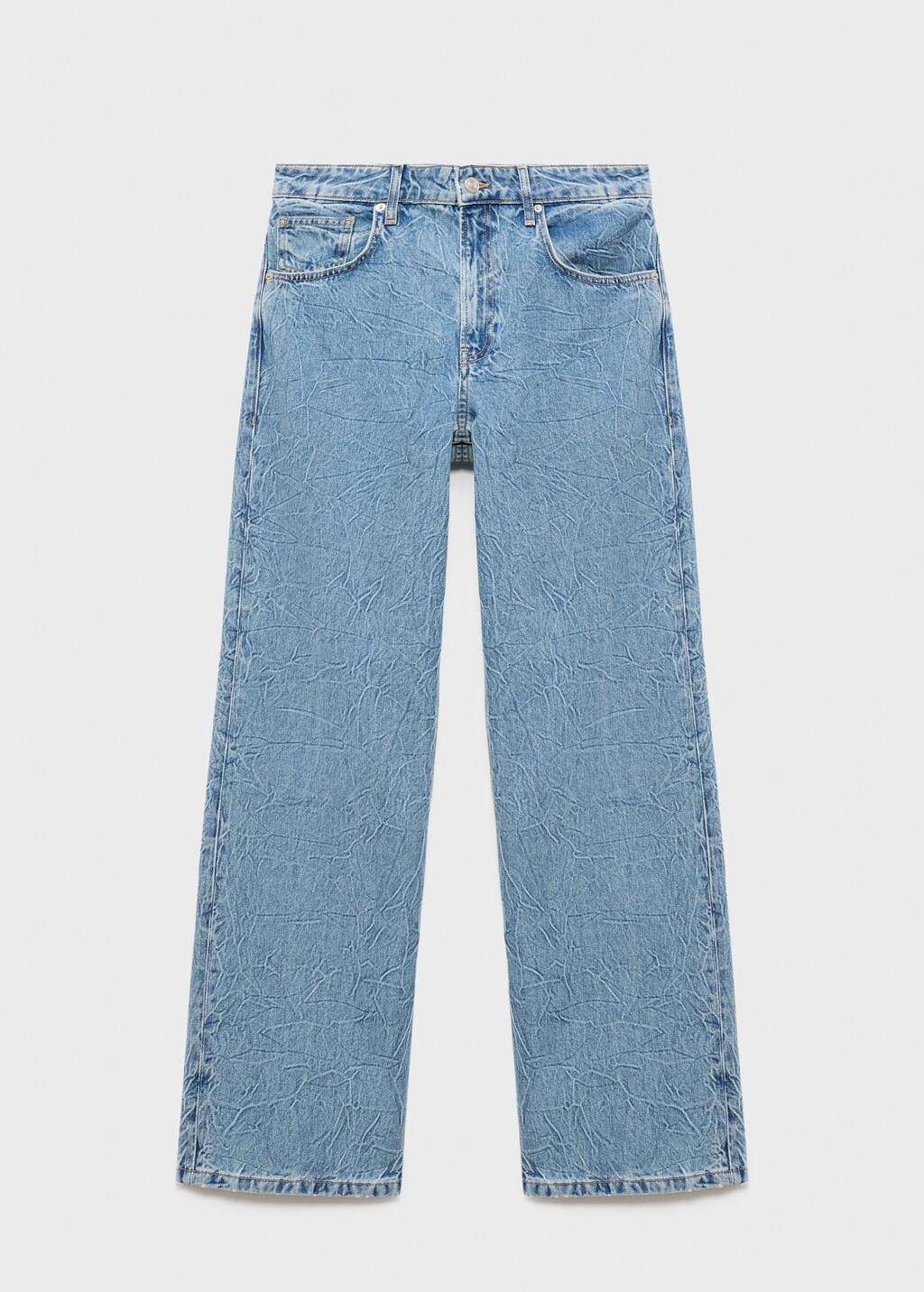 Straight-fit jeans with a creased effect