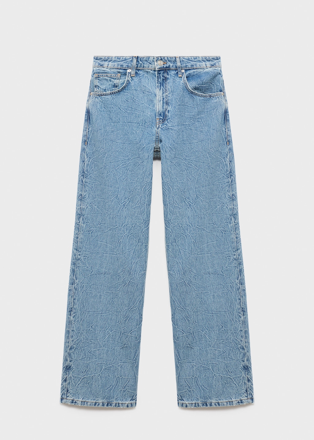 Straight-fit jeans with a creased effect